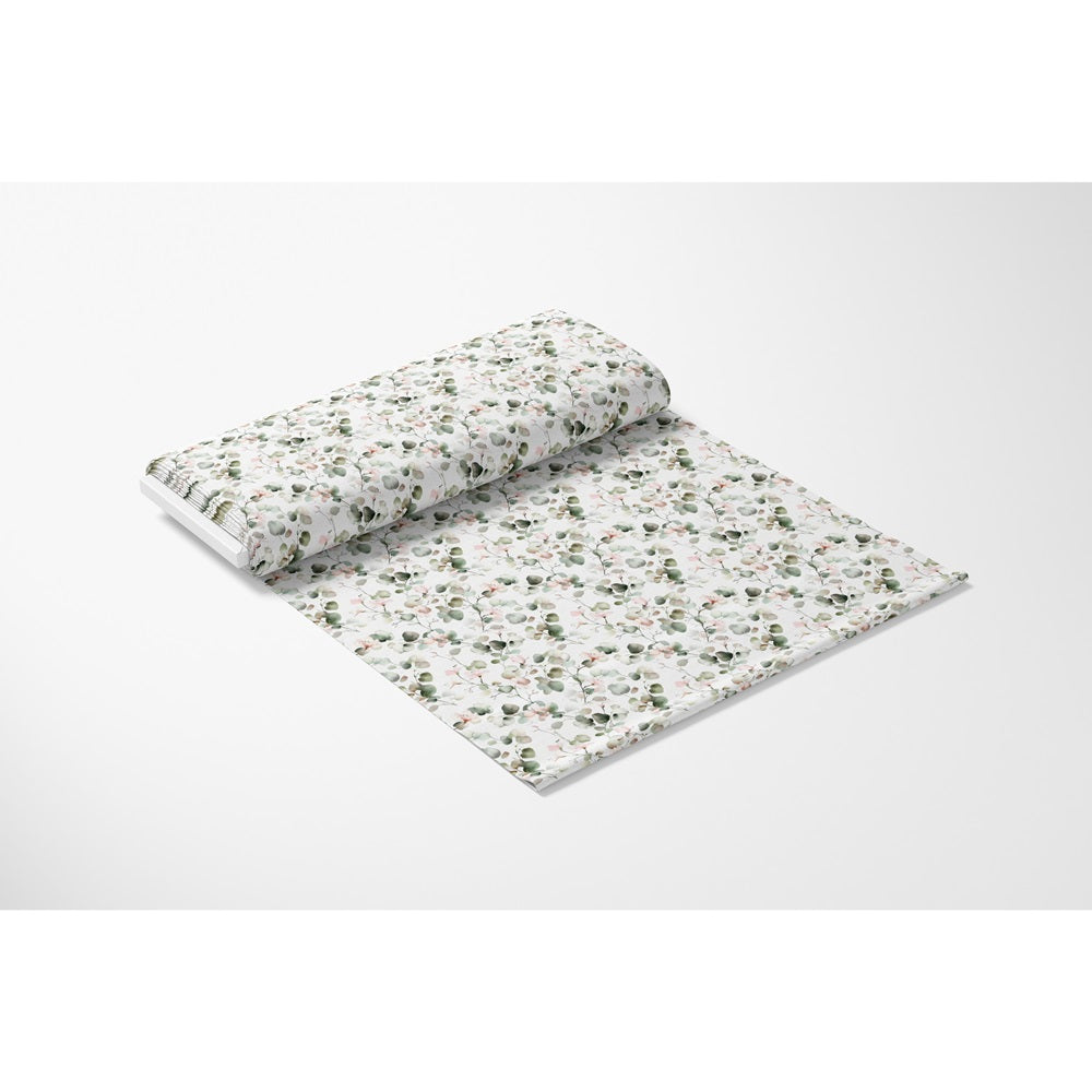 - Watercolor Floral Eucalyptus Quilting Cotton Fabric
- Floral pattern
- Green eucalyptus leaves
- Soft white background
- Quilting cotton material
- Premium fabric
- Botanical design
- Pastel colors
- Fabric yardage roll