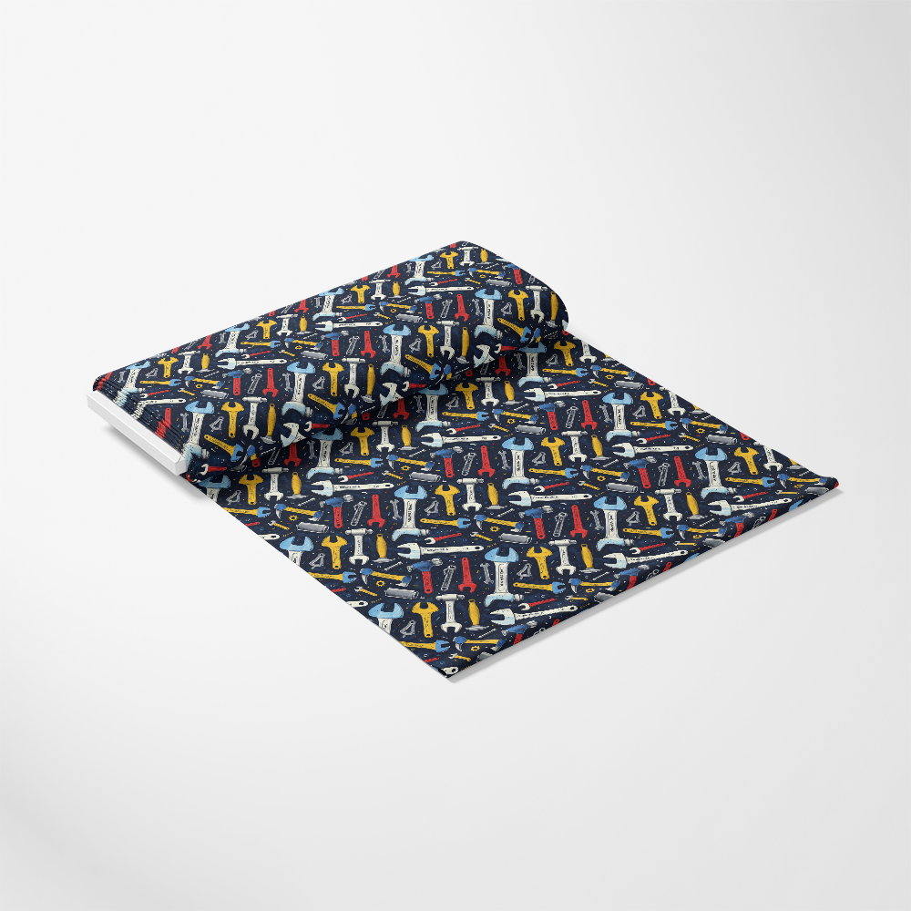- Tool Shop Pattern 15 Quilting Cotton Fabric
- Navy background
- Yellow, red, white tools
- Wrench, hammer, screwdriver motifs
- Cotton textile
- Quilting material
- Yardage fabric
- Mechanical tools design
- Dark blue fabric base
- Sewing and crafting fabric