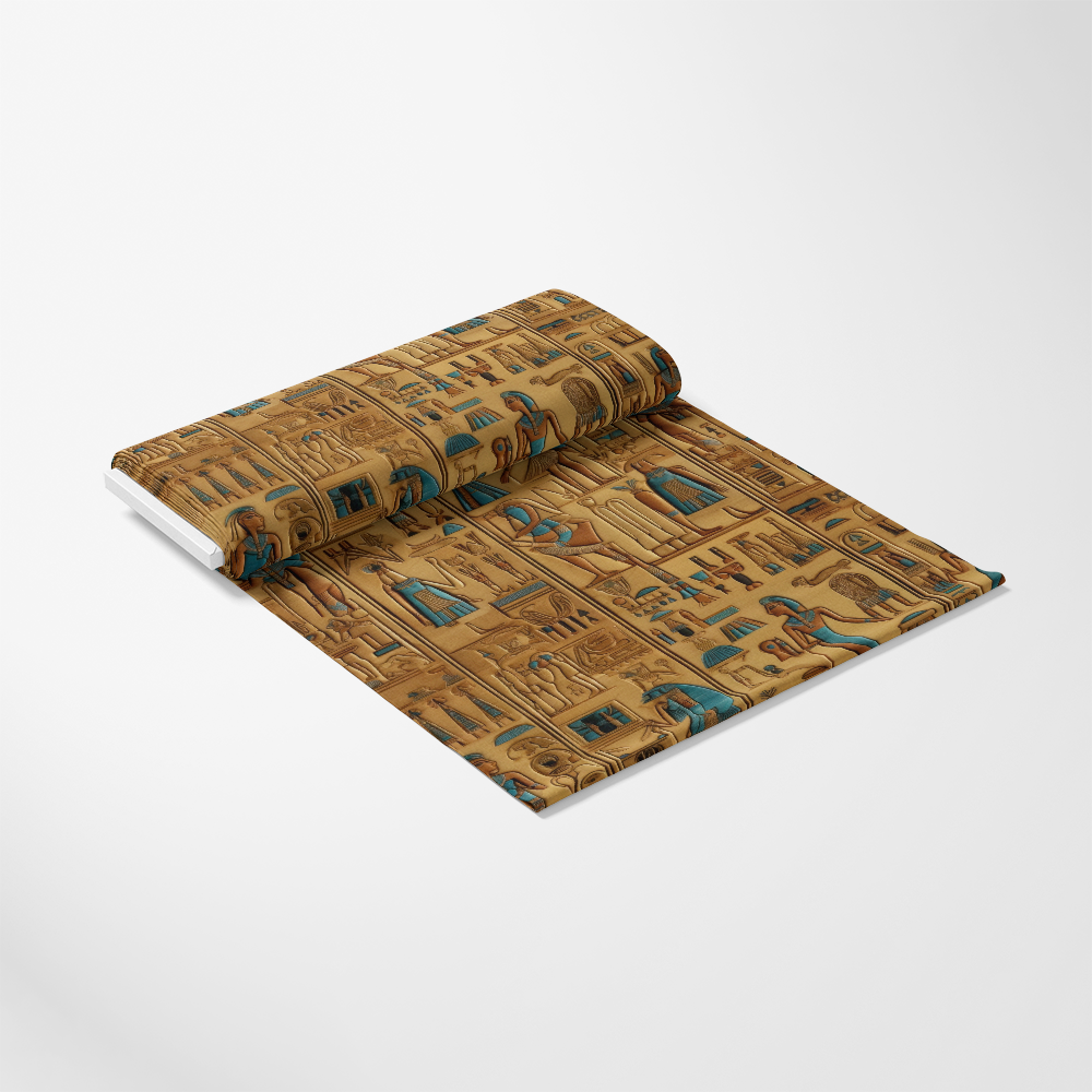 - 2D Ancient Egypt Pattern 13 Quilting Cotton Fabric
- quilting fabric
- cotton textile
- brown fabric
- tan cotton
- blue accents
- Egyptian motif
- historic design
- traditional pattern
- premium material
- soft fabric
- rolled yardage