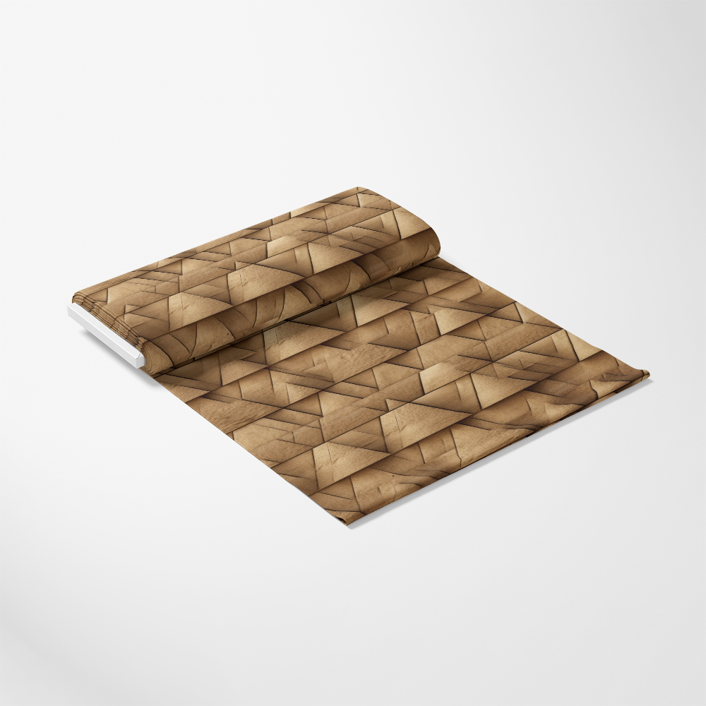 2D Ancient Egypt Pattern 78 Quilting Cotton Fabric, brown, tan, beige, geometric, triangle shapes, vintage style, textile, quilting, cotton, fabric, premium material, traditional design, craft material, soft texture, home decor textile