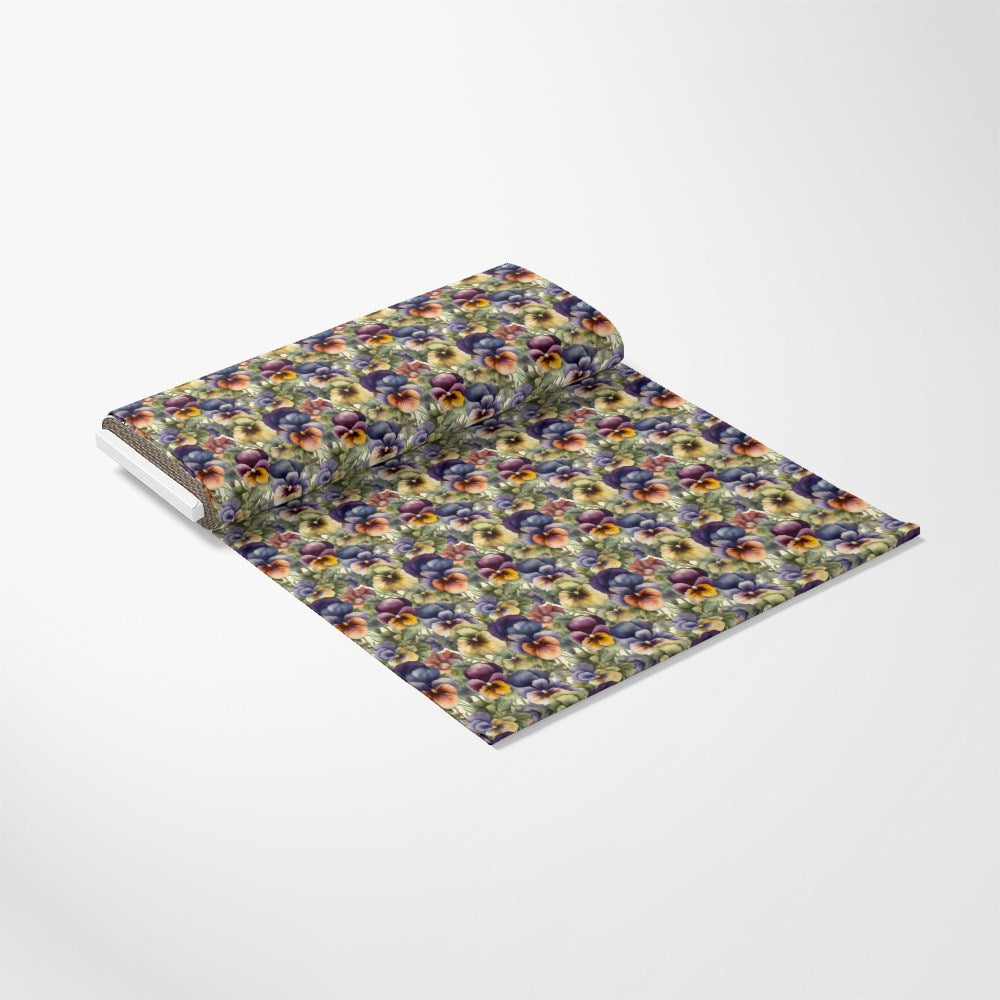 Pansy Flowers Pattern 5 Quilting Cotton Fabric