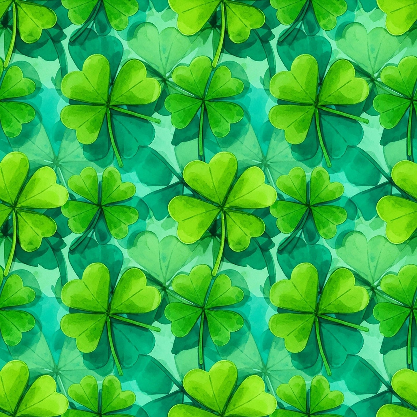 Alcohol Ink Shamrock Pattern 28 Quilting Cotton Fabric