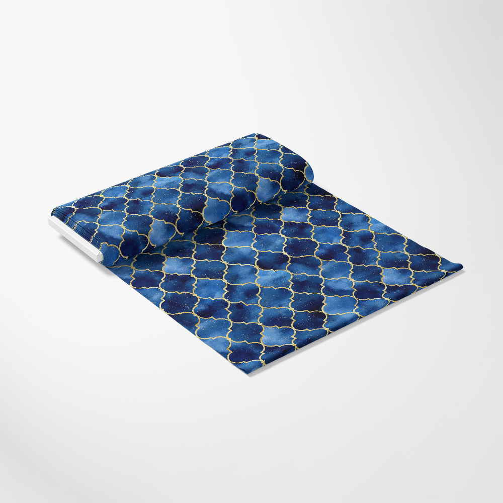 - Arabian Midnight Pattern 9 Quilting Cotton Fabric
- navy blue fabric
- gold lattice design
- quilting cotton material
- premium cotton fabric
- traditional pattern
- textile yardage
- soft texture
- vibrant color fabric
- decorative fabric roll
