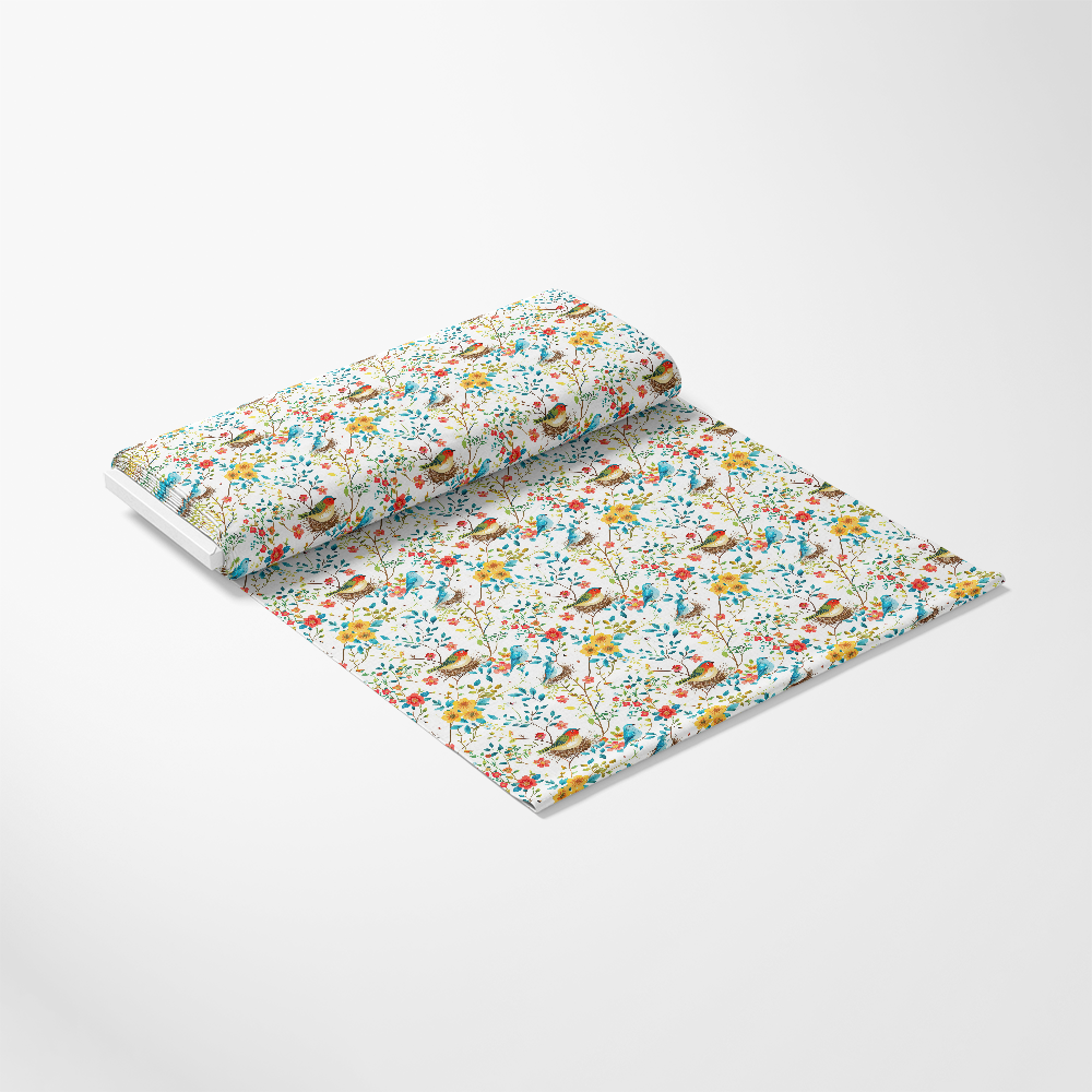- Birds Nest and Flowers Pattern 9 Quilting Cotton Fabric
- Cotton fabric
- Quilting material
- Floral design
- Nest motifs
- Yellow, red, blue, green colors
- Botanical print
- Nature-inspired
- Stylish textile
- Soft cotton
