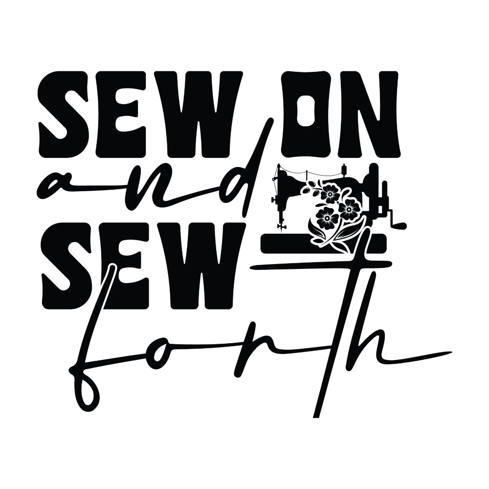 Black and White Sew On and Sew Forth Fabric Panel