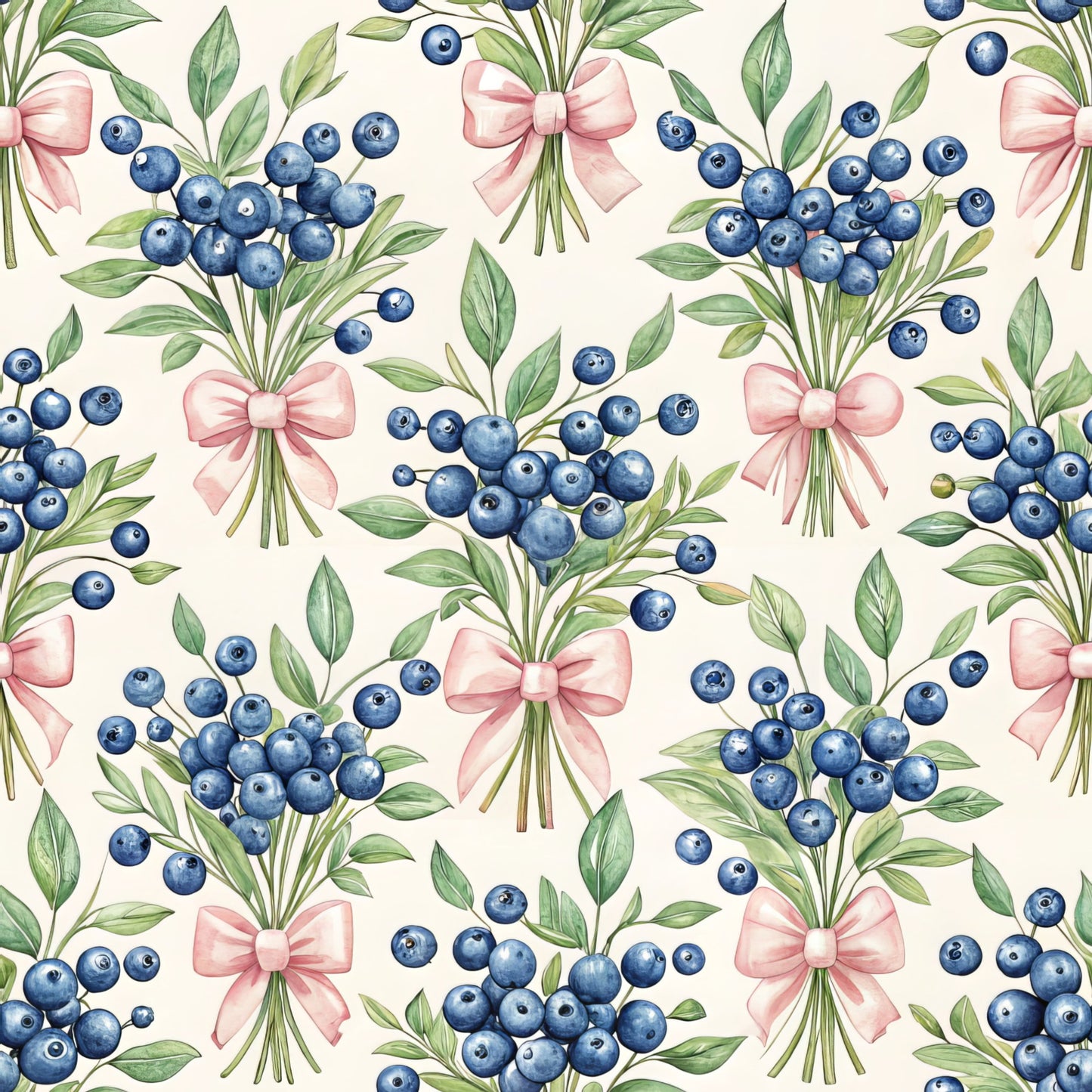 Blueberry Garden Pattern 7 Quilting Cotton Fabric