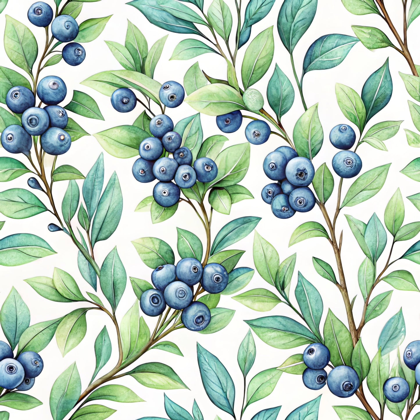 Blueberry Garden Pattern 9 Quilting Cotton Fabric