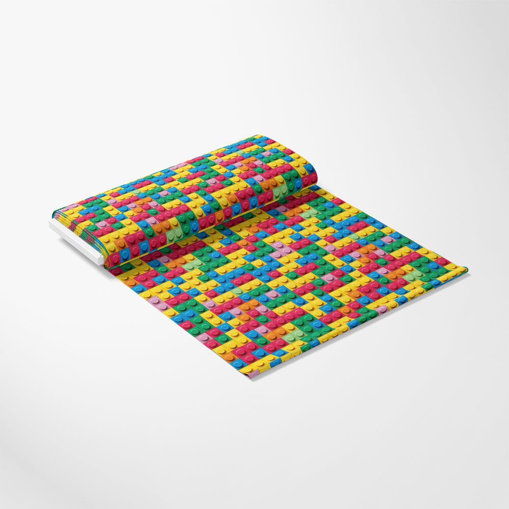 Building Blocks Pattern 30 Quilting Cotton Fabric, colorful, bright, multicolor, quilting, cotton, fabric, block pattern, toy-inspired, vibrant, premium, soft, printed, yardage