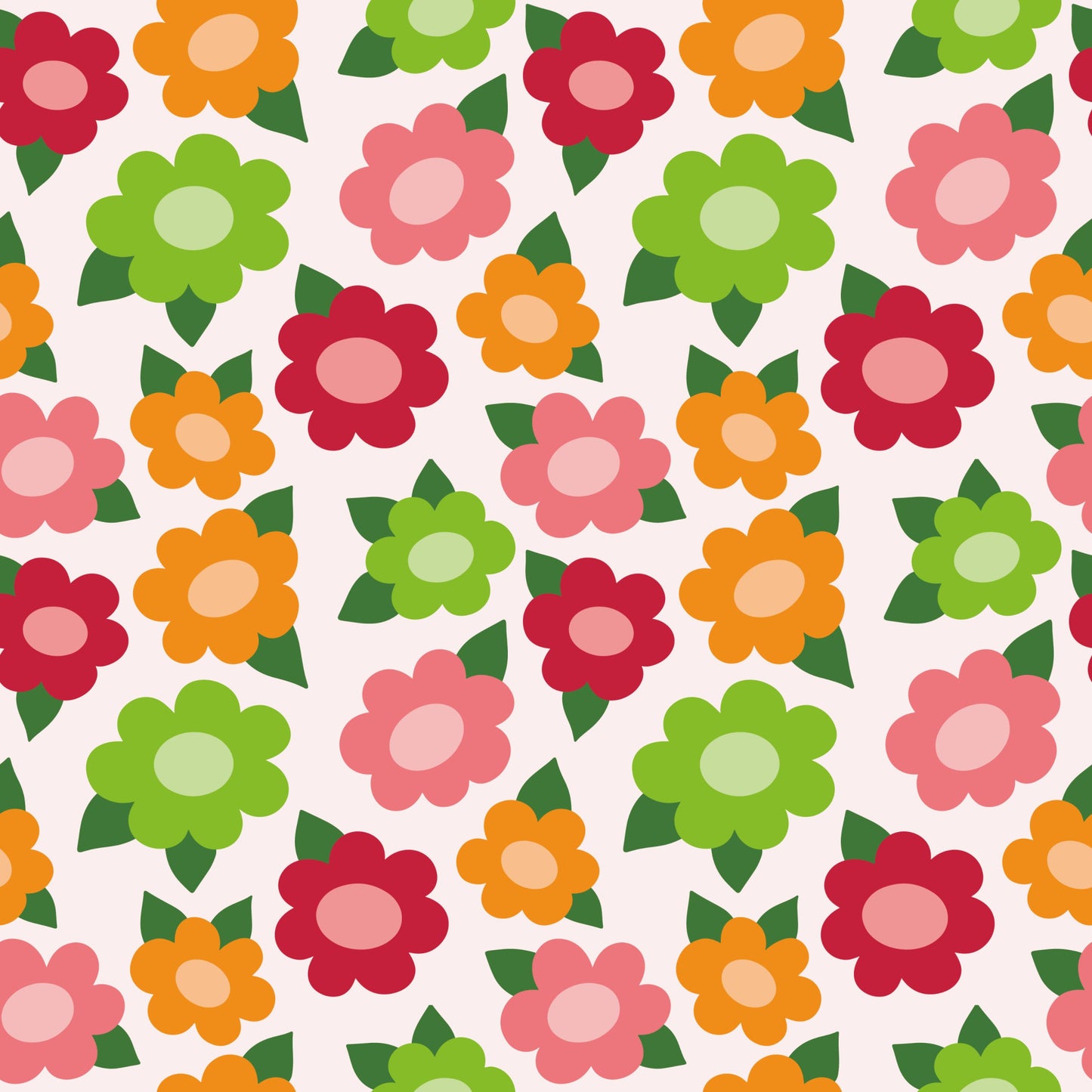 Checkered Florals Pattern 1 Quilting Cotton Fabric