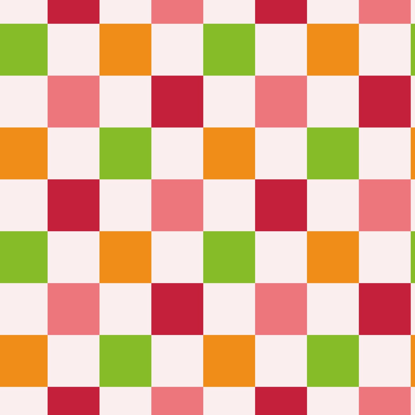 Checkered Florals Pattern 8 Quilting Cotton Fabric