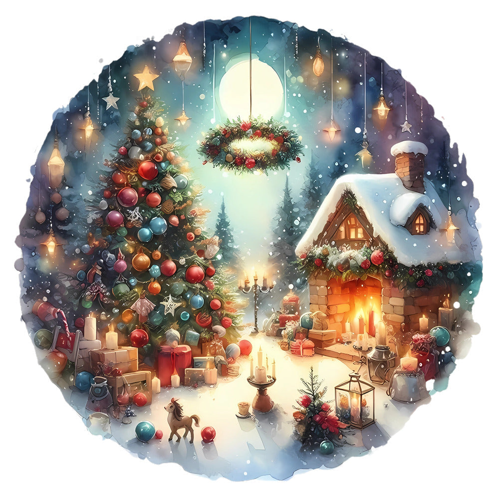 Christmas Winter Scene 20 Fabric Panel