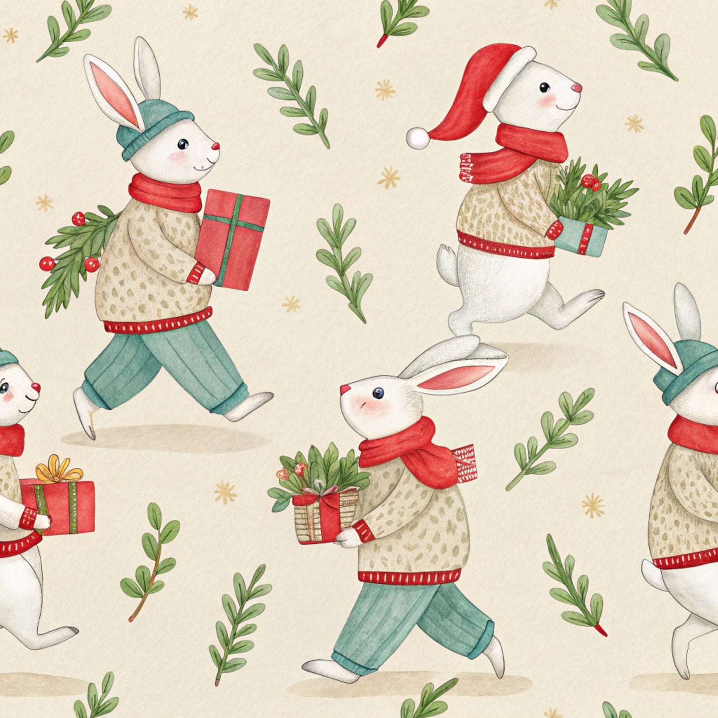 Christmas in Wonderland Pattern 55 Quilting Cotton Fabric