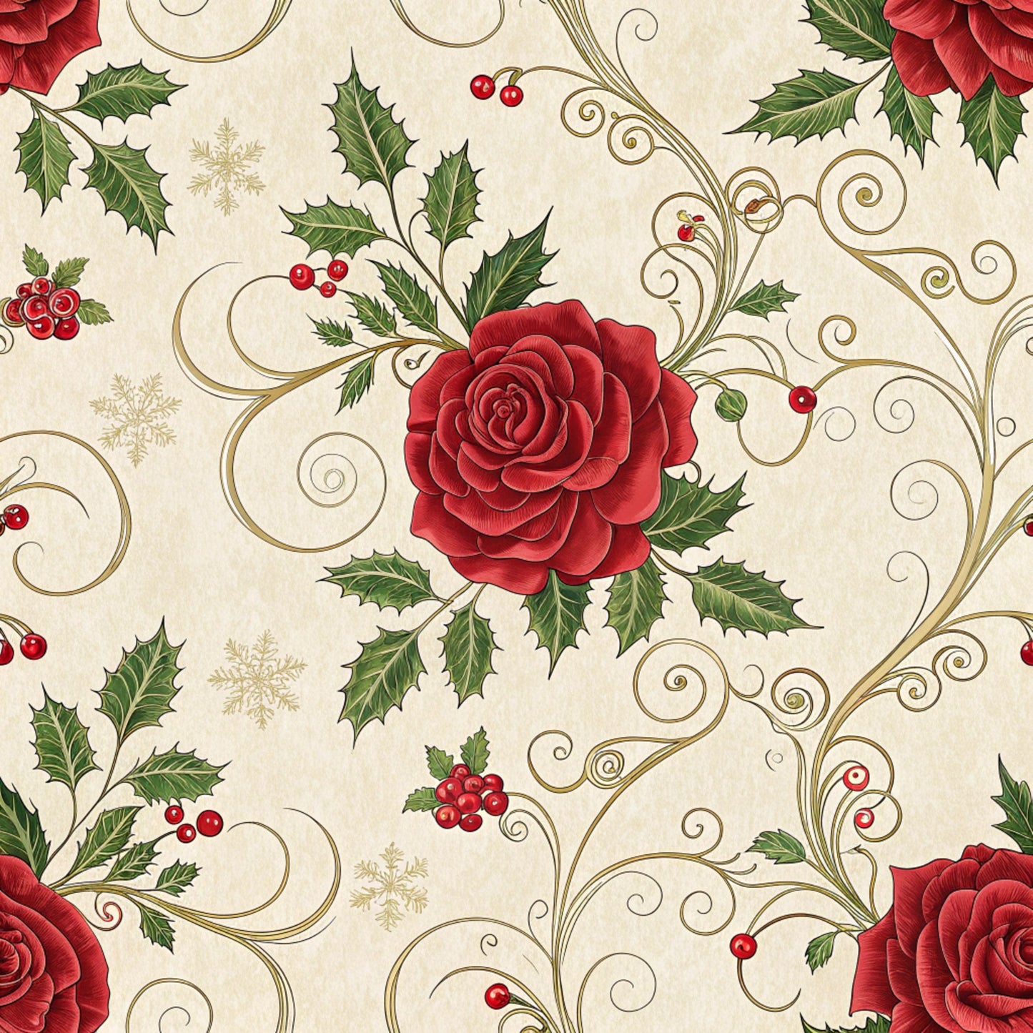 Christmas in Wonderland Pattern 57 Quilting Cotton Fabric