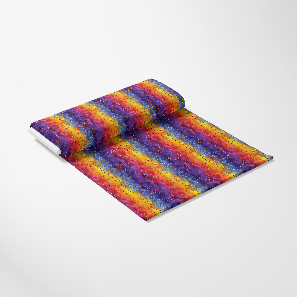 - Cosmic Dance Pattern 11 Quilting Cotton Fabric
- Vibrant multicolor fabric
- Rainbow hues
- Abstract celestial design
- Starry, cosmic theme
- Quilting cotton textile
- Soft, durable material
- Bright, bold stripes
- Artistic, colorful fabric
- Ideal for quilting and crafts