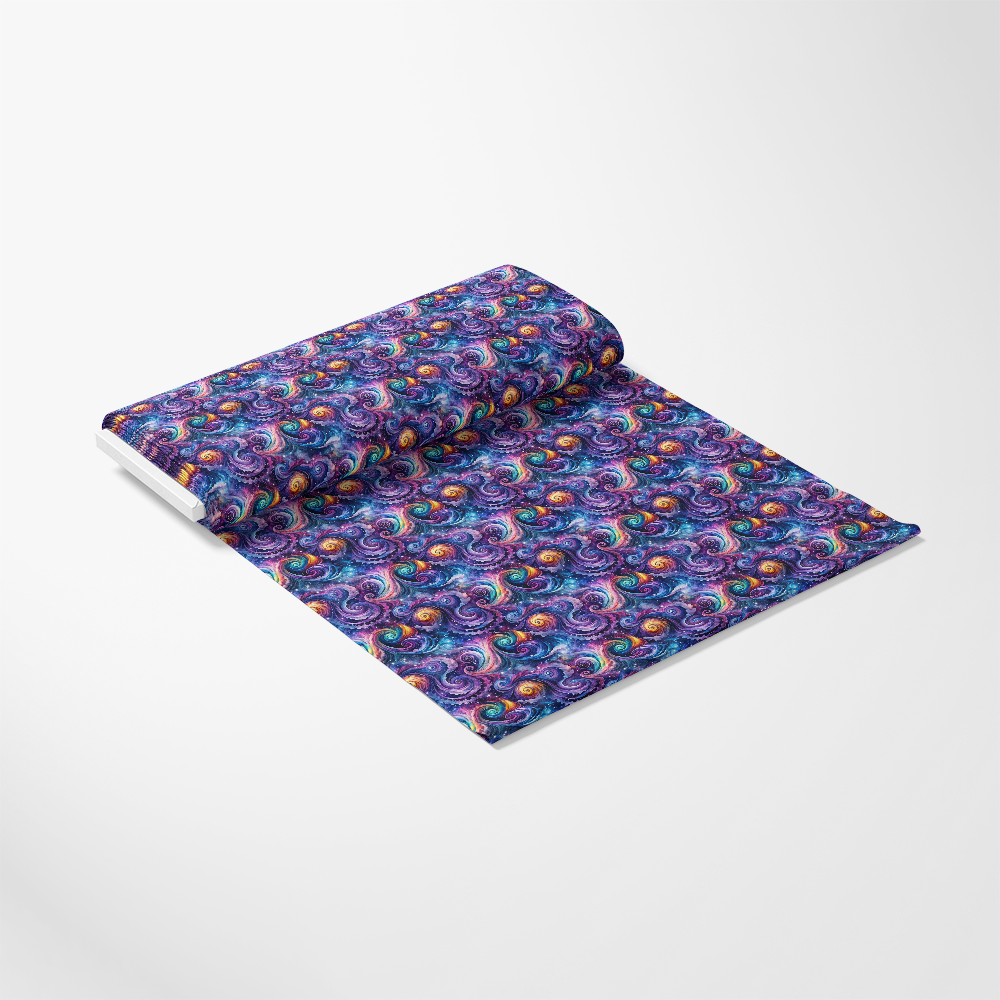 - Cosmic Swirls Pattern 5 Quilting Cotton Fabric
- Quilting fabric
- Cotton textile
- Swirls design
- Cosmic theme
- Blue, purple, orange, yellow colors
- Abstract pattern
- Artistic fabric
- Crafting material
- Textile for sewing projects