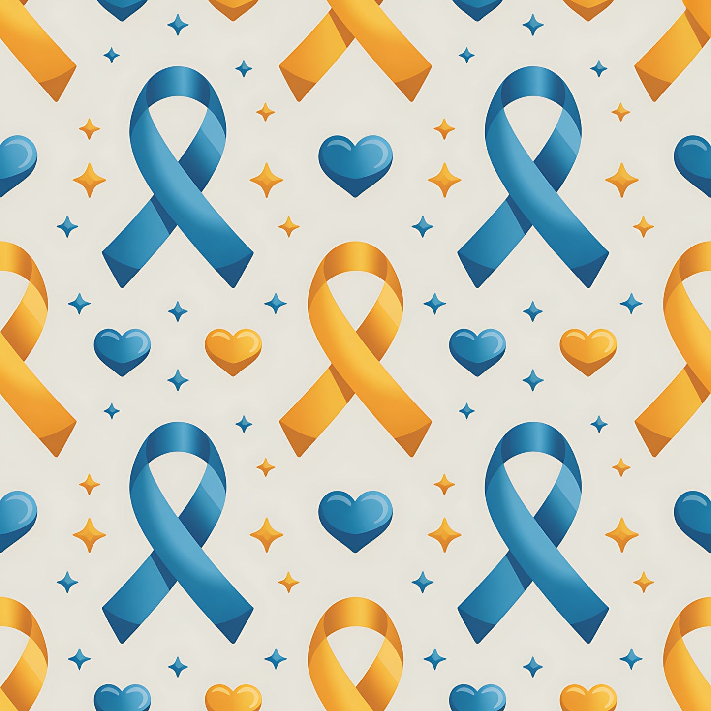 Down Syndrome Awareness Pattern 16 Quilting Cotton Fabric