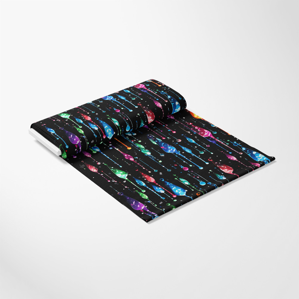 - Dripping Rainbow Liquid Pattern 1 Quilting Cotton Fabric
- colorful
- vibrant
- black background
- multicolor droplets
- abstract
- contemporary
- textile
- quilting
- cotton
- artistic
- dynamic
- flowing
- bright
- saturated colors