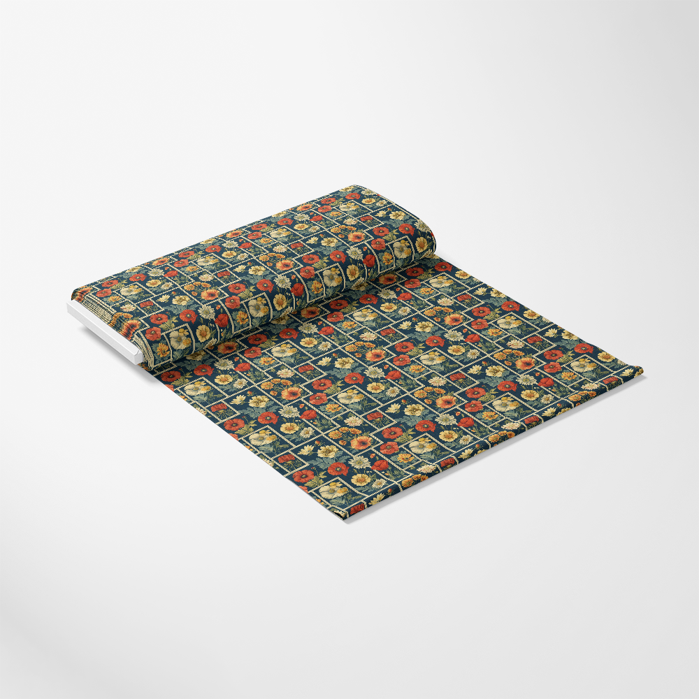 - Eliza's Floral Grids Pattern 14 Quilting Cotton Fabric
- Floral motifs
- Grid layout
- Cotton material
- Quilting fabric
- Multicolor design
- Rustic tones
- Textured cotton cloth
- Warm colors
- Vintage inspired pattern