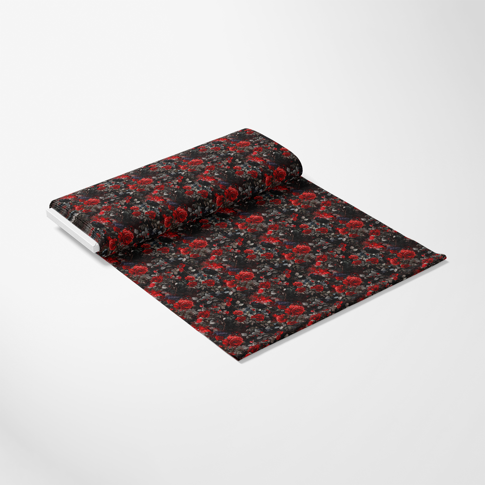 - Evil Crows and Roses Pattern 4 Quilting Cotton Fabric
- dark fabric, black background
- red roses, floral design
- crows, bird motif
- quilting cotton, textile material
- gothic theme, elegant print
- red and gray accents
- moody colors, detailed imagery
- craft fabric, sewing material