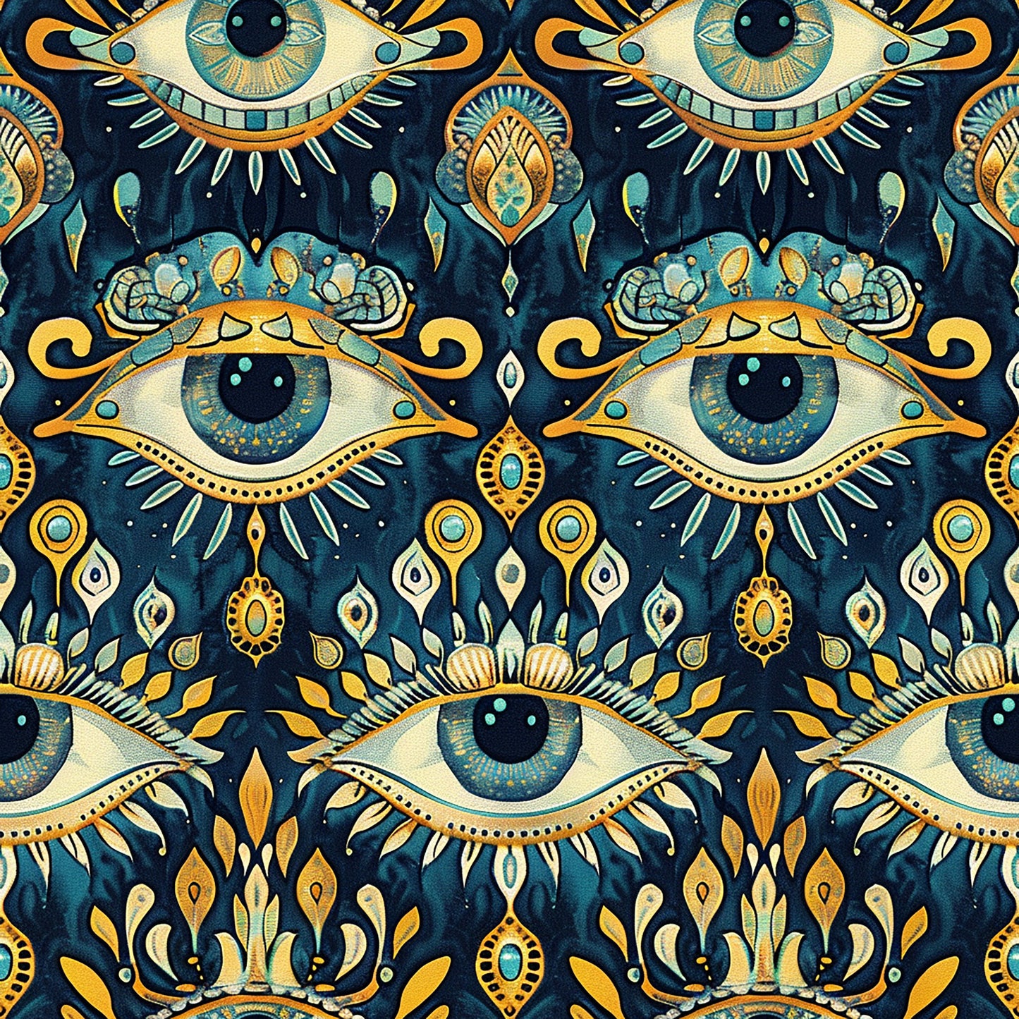 Evil Eye Pattern 6 Quilting Cotton Fabric