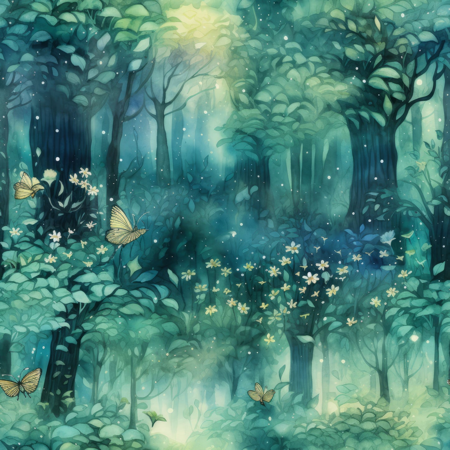 Fantasy Forest Pattern 33 Quilting Cotton Fabric