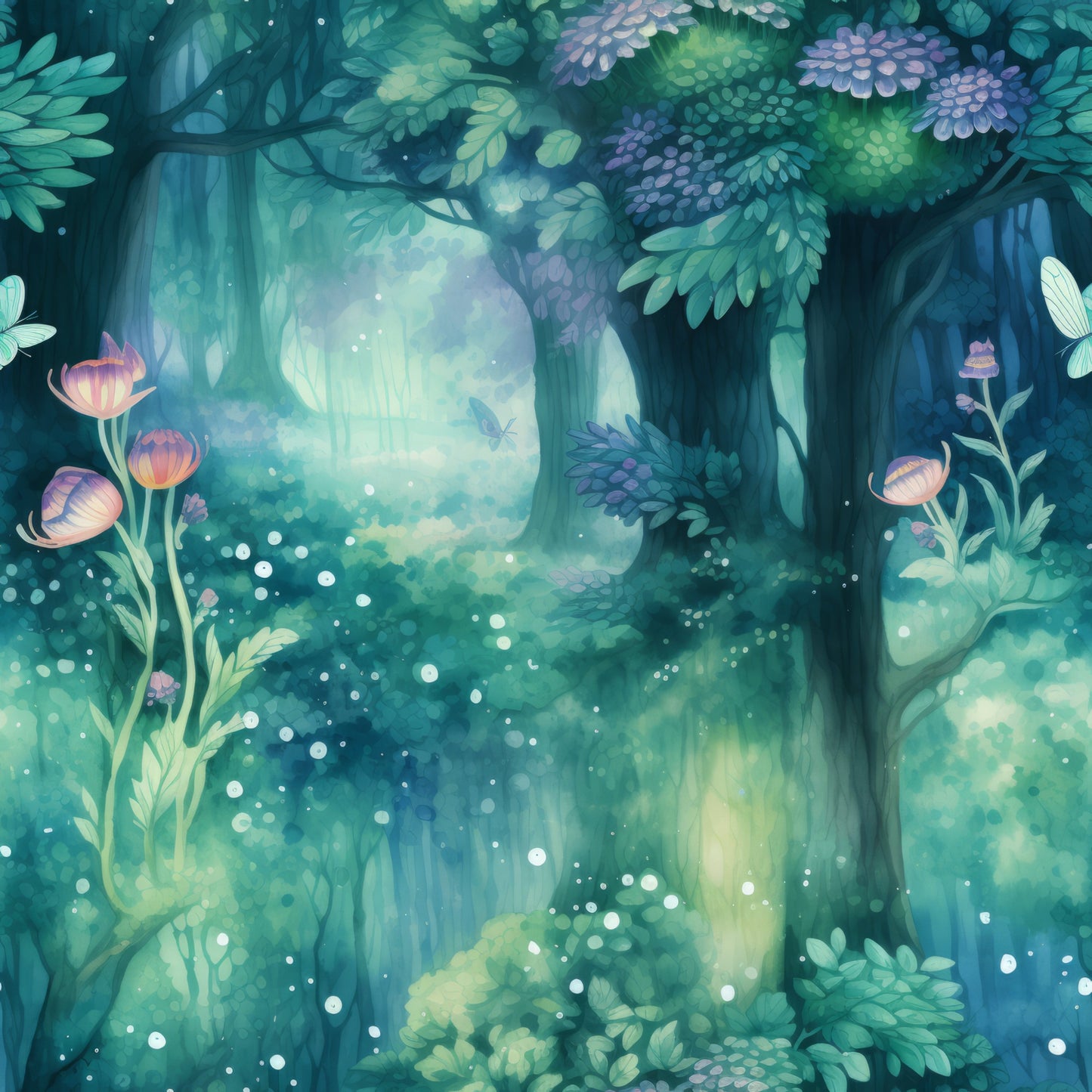Fantasy Forest Pattern 39 Quilting Cotton Fabric