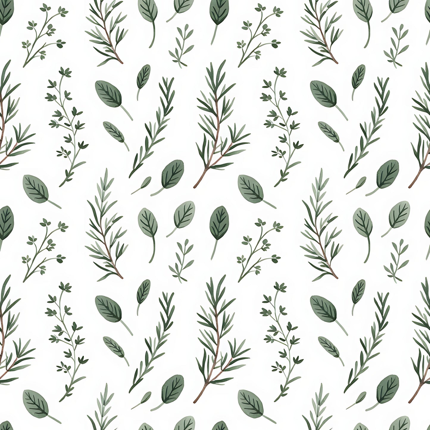 Farmhouse Kitchen Herbs Pattern 14 Quilting Cotton Fabric