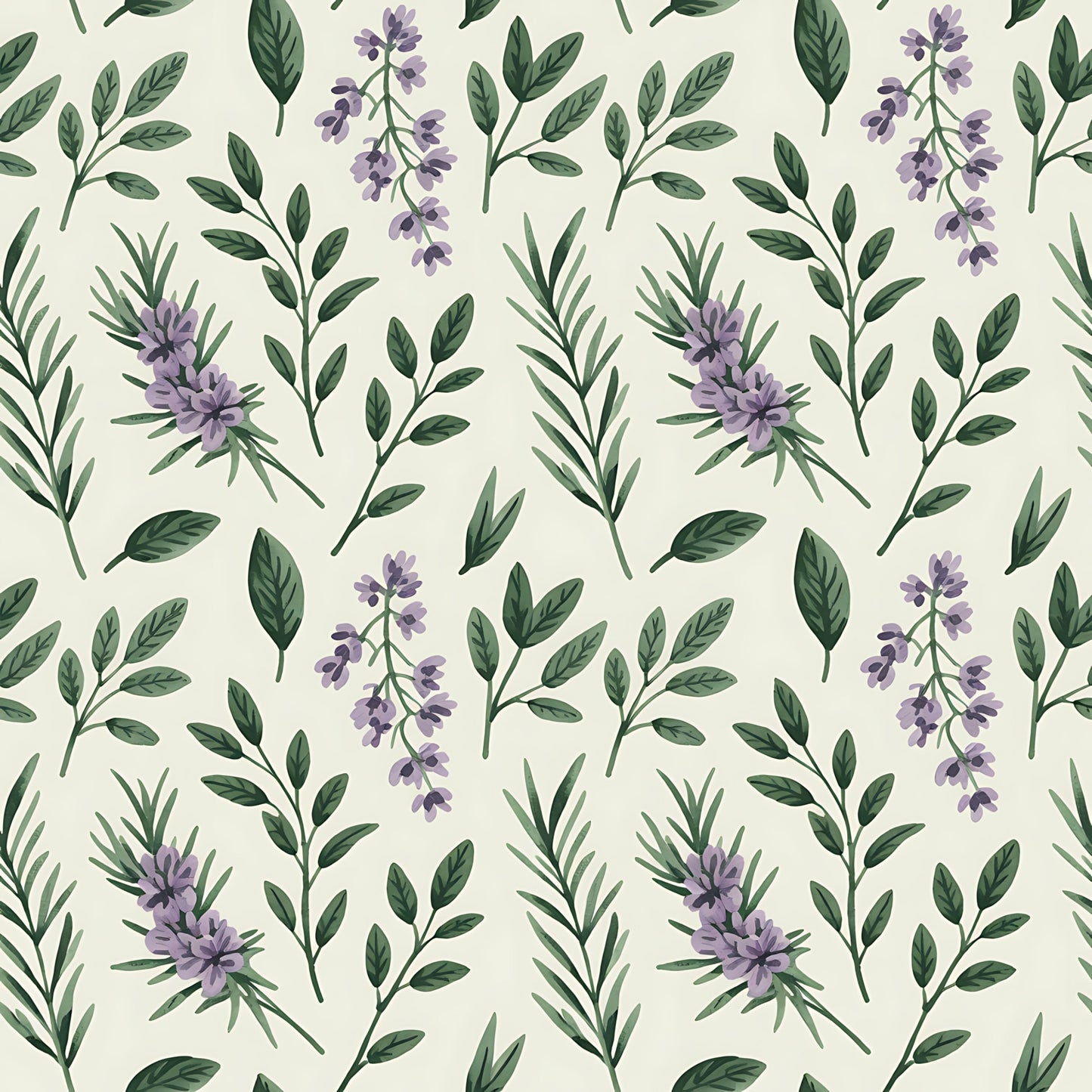 Farmhouse Kitchen Herbs Pattern 29 Quilting Cotton Fabric