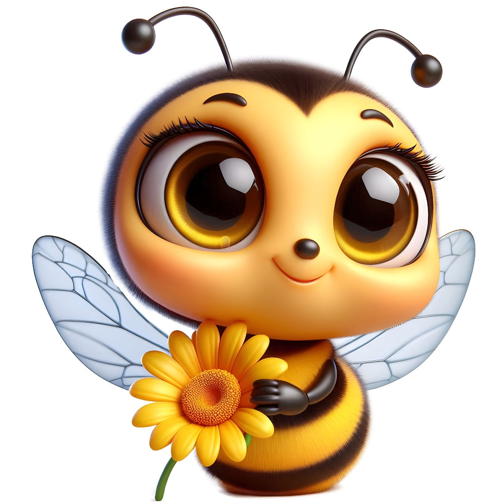 Funny Cartoon Bees Fabric Panel 16