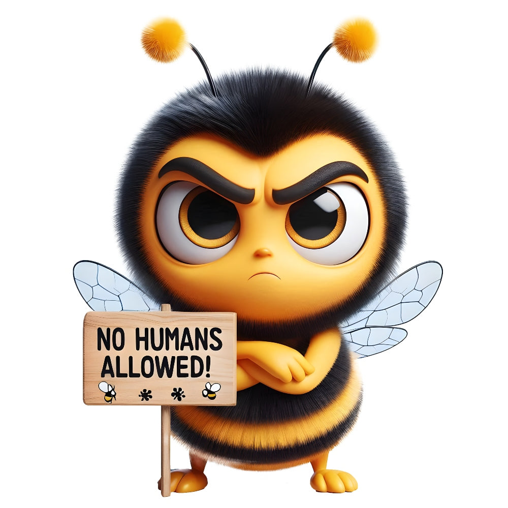 Funny Cartoon Bees Fabric Panel 19