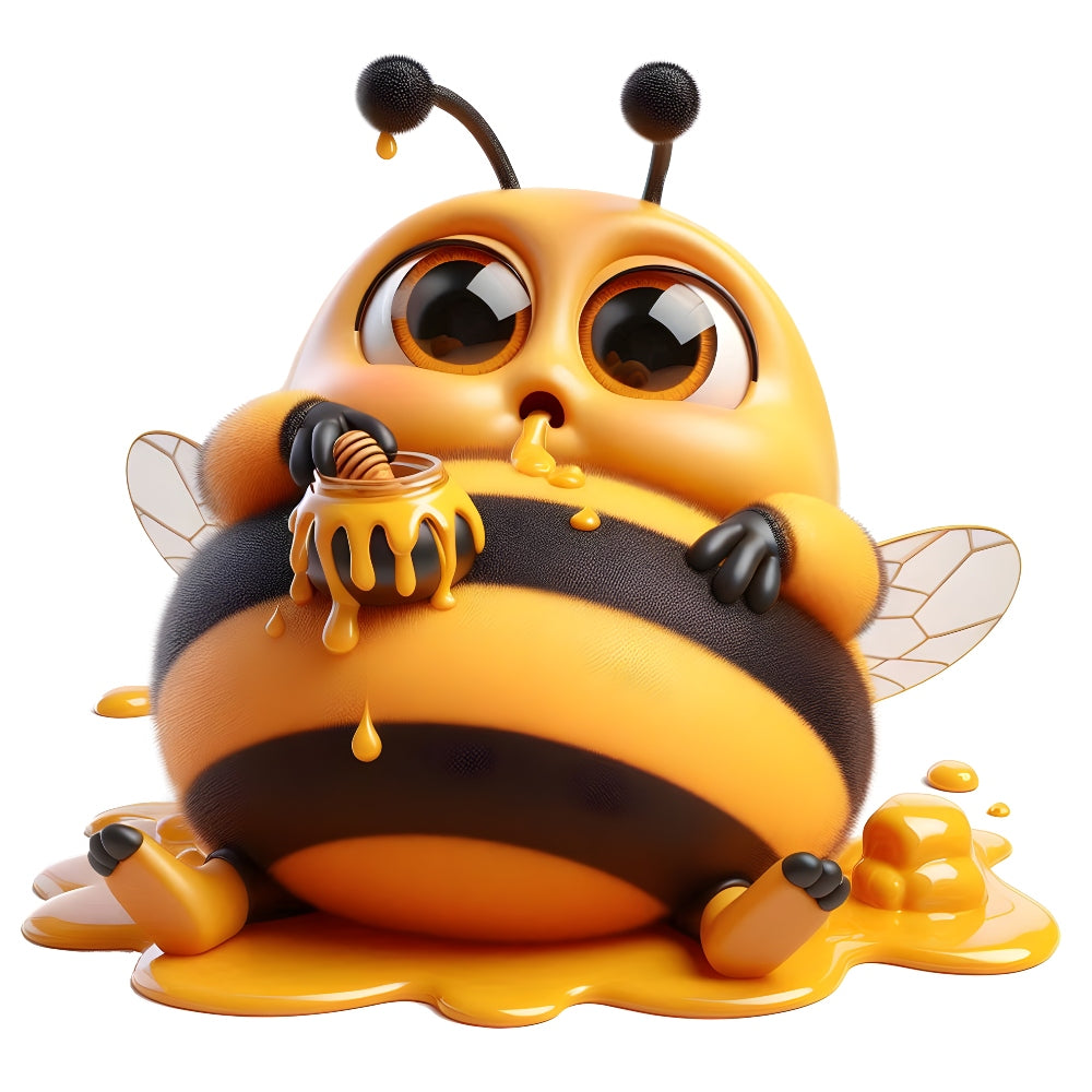 Funny Cartoon Bees Fabric Panel 21
