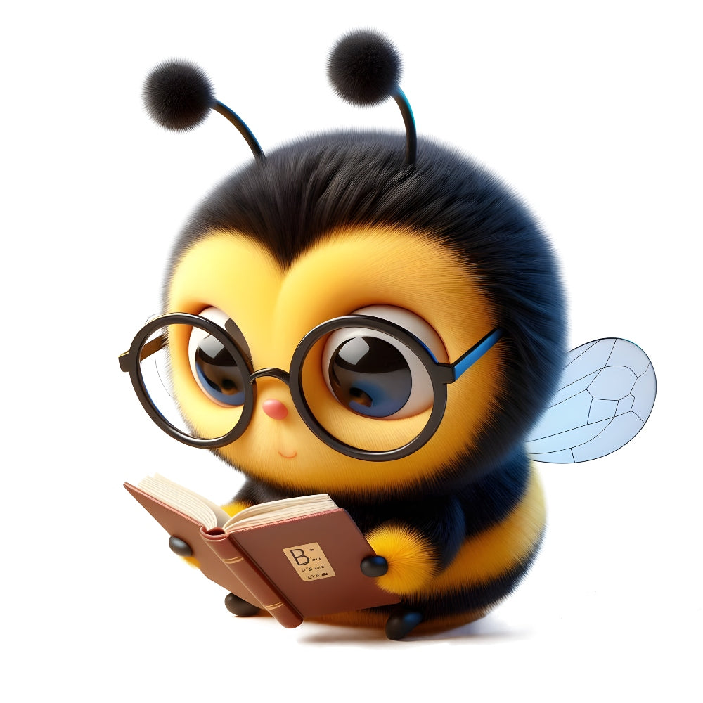 Funny Cartoon Bees Fabric Panel 4