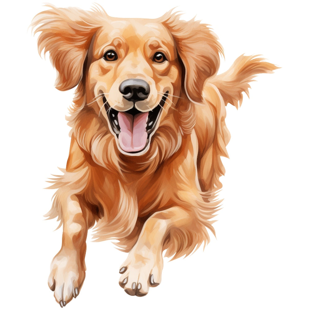 Golden Retrieve Fabric Panel