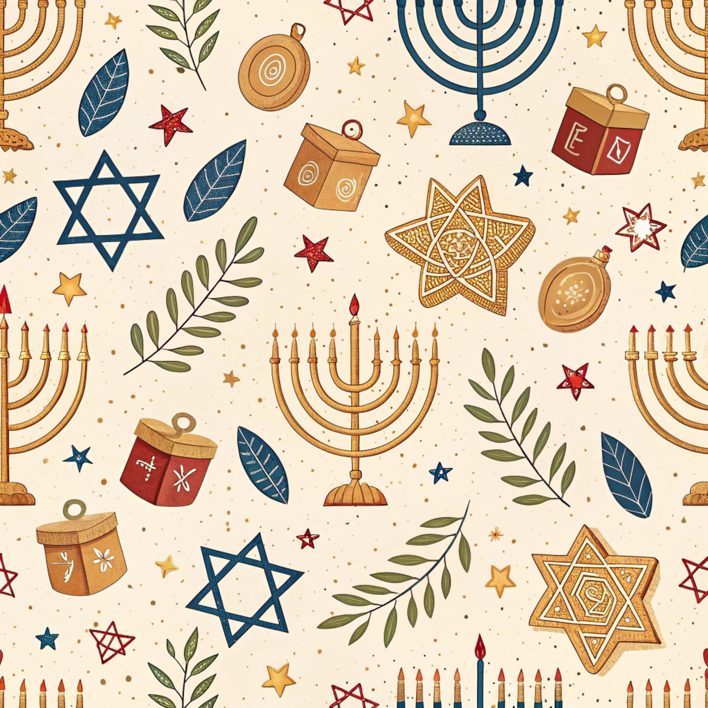 Hanukkah Pattern 18 Quilting Cotton Fabric