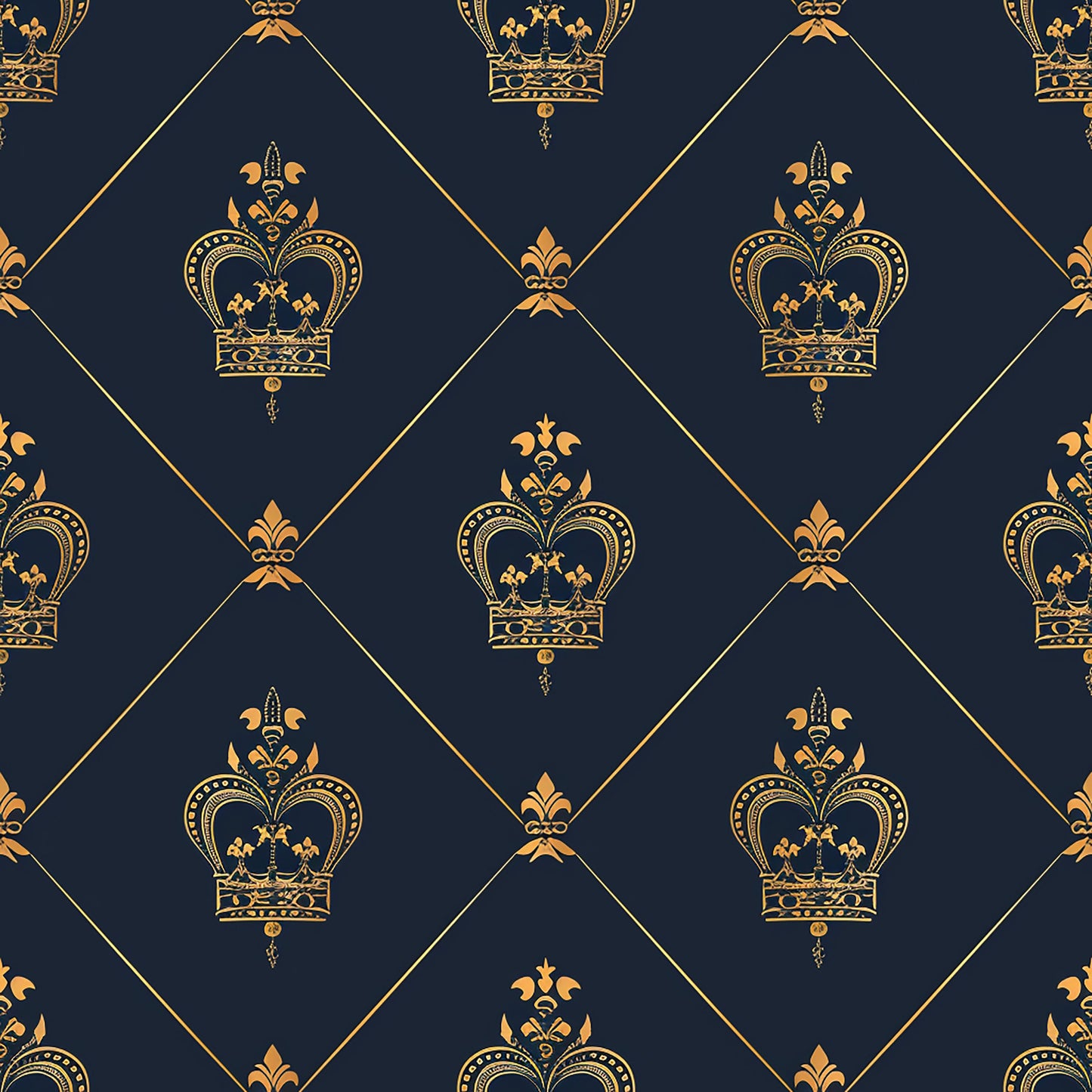 Henrys Crowns Pattern 2 Quilting Cotton Fabric