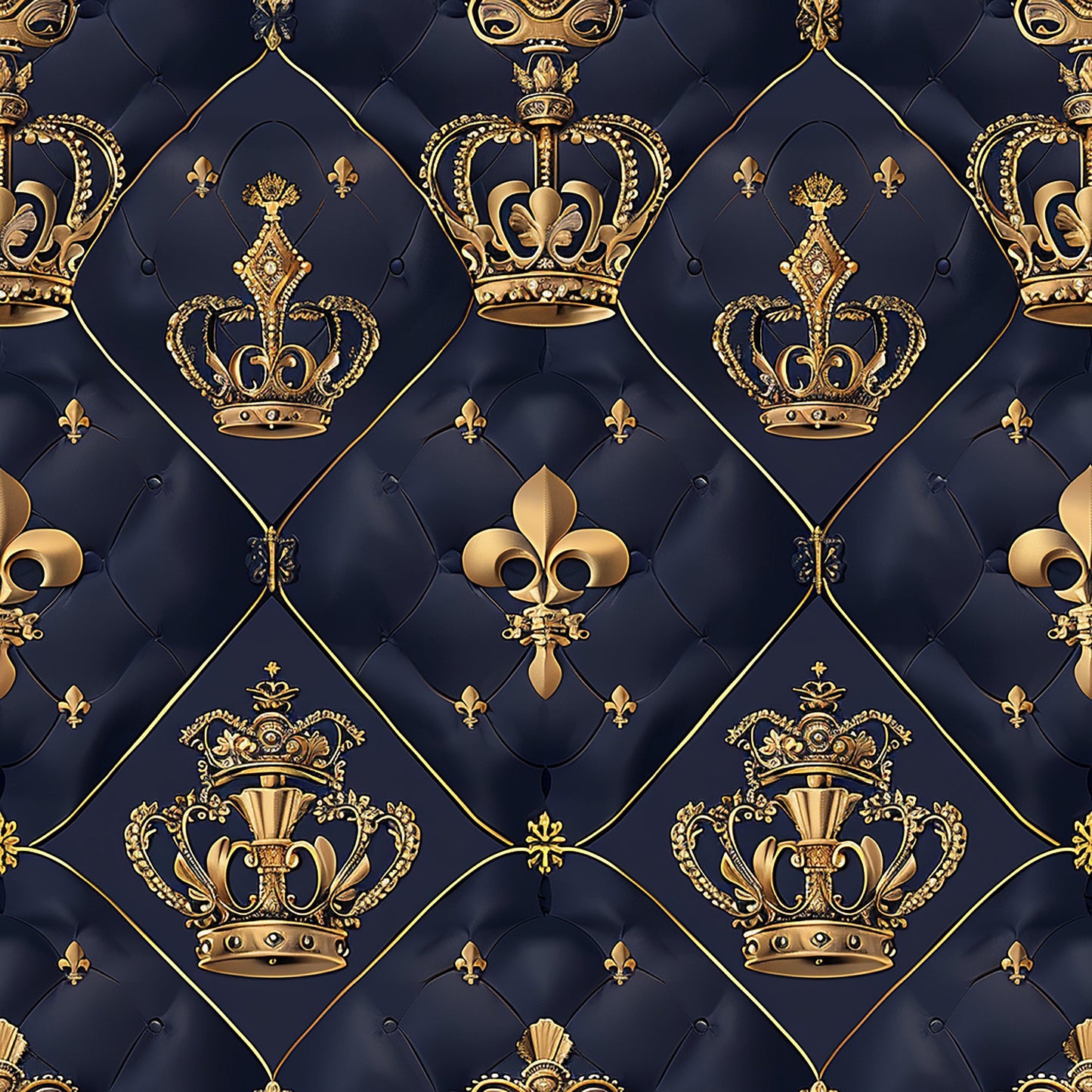 Henrys Crowns Pattern 5 Quilting Cotton Fabric
