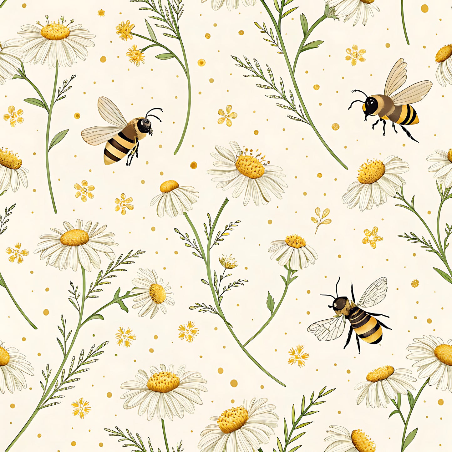 Honey Bee Pattern 22 Quilting Cotton Fabric
