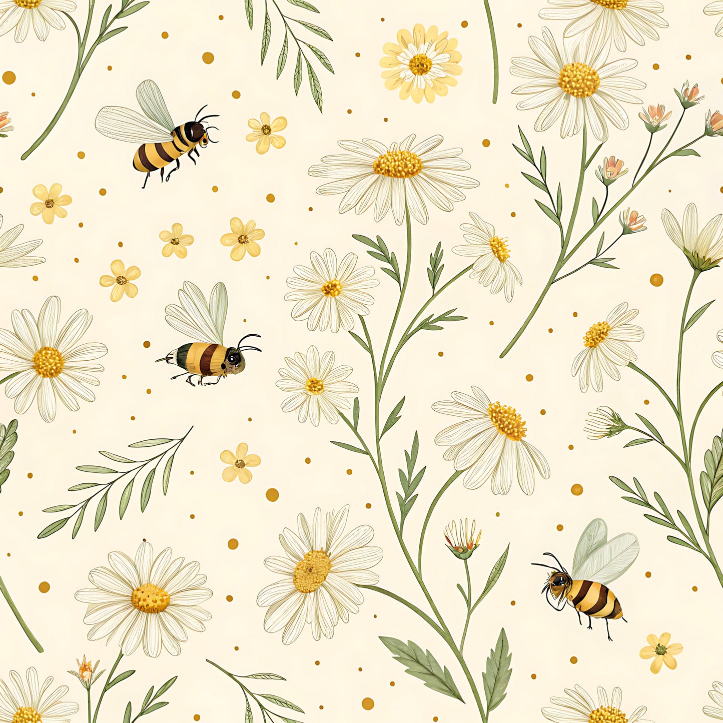 Honey Bee Pattern 9 Quilting Cotton Fabric