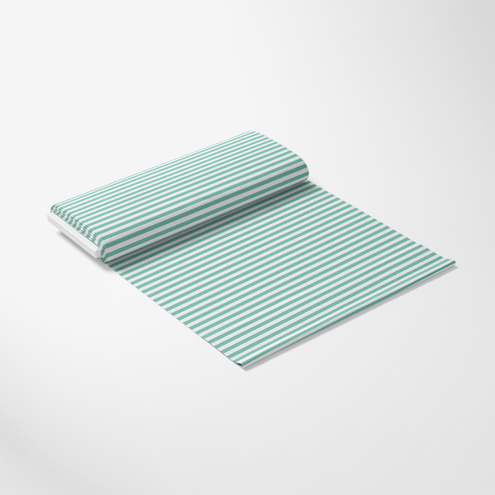 Horizontal Stripes Mint Quilting Cotton Fabric, mint green, white, striped pattern, cotton textile, quilting material, fabric yardage, soft texture, premium cotton, sewing fabric, craft supply, sewing material, green stripes, classic stripe design, fabric roll