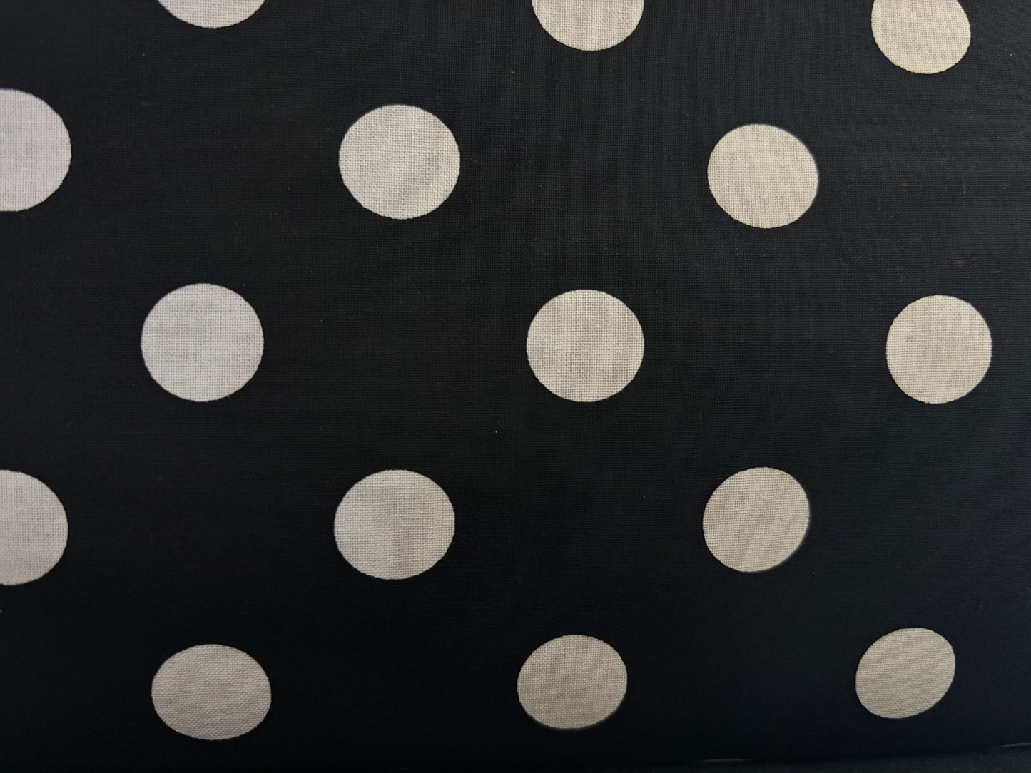 Large Dots on Black Quilting Cotton Fabric
