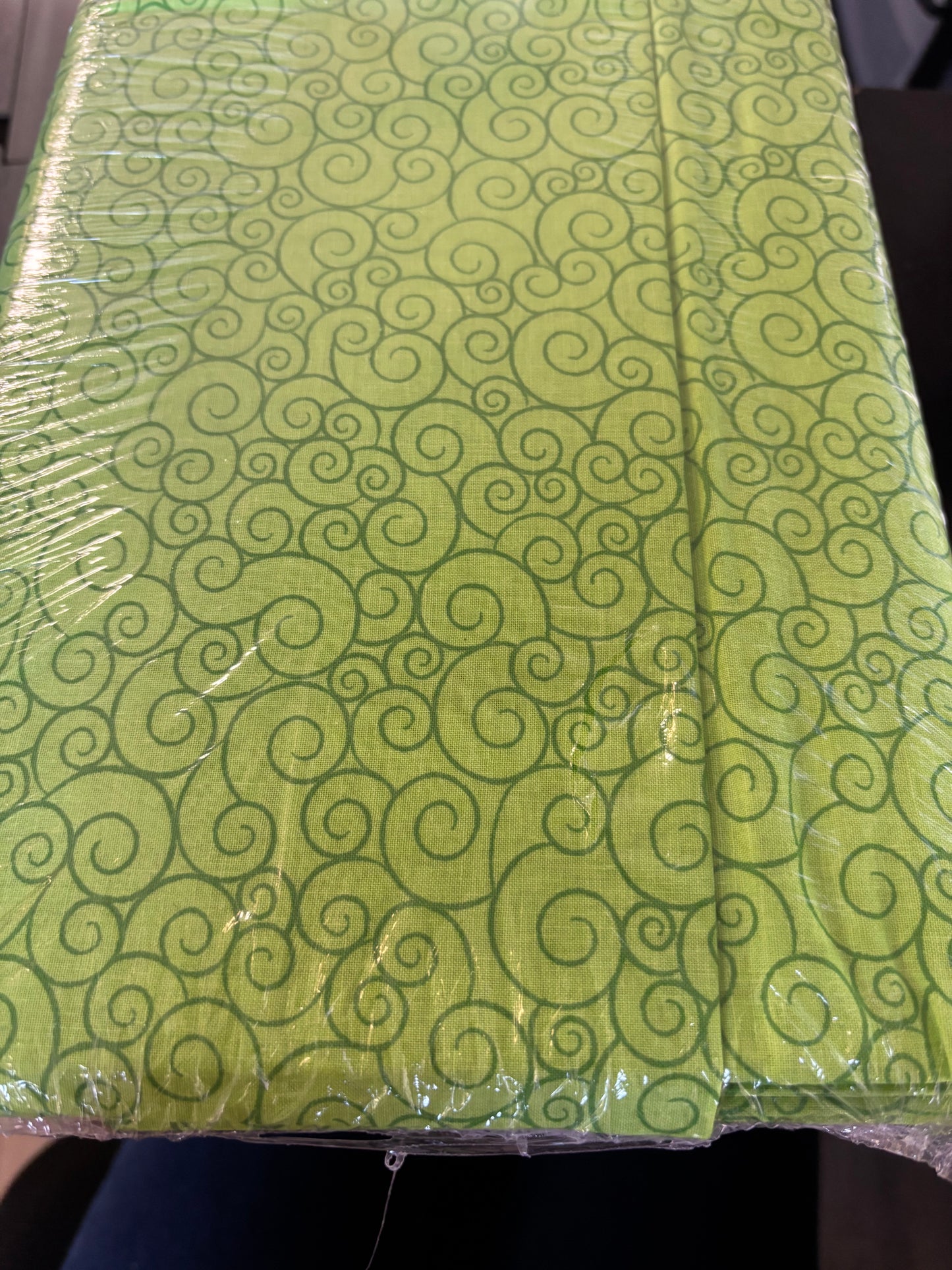 Green Swirls Quilting Cotton Fabric