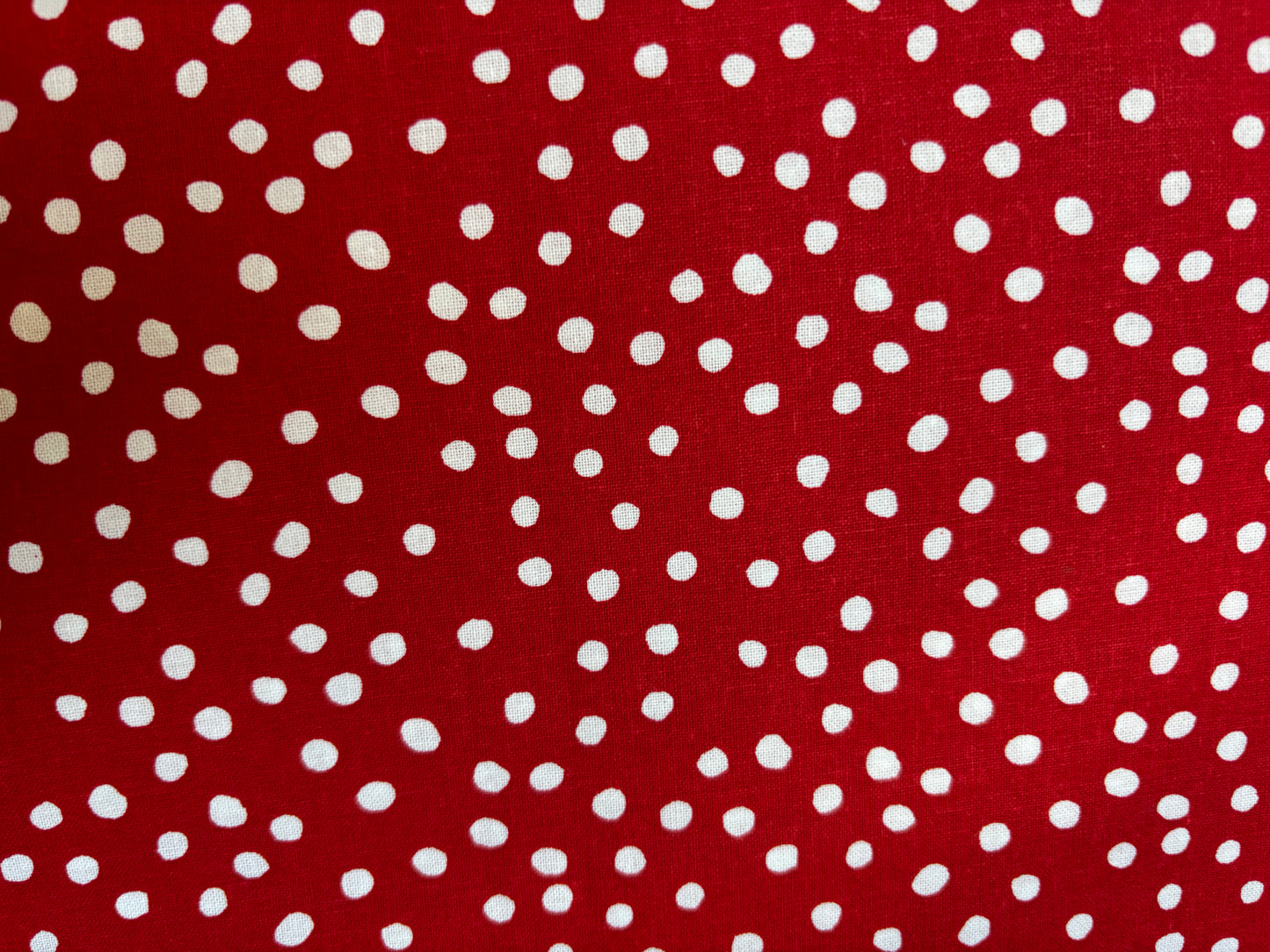 Irregular Dots on Lipstick Quilting Cotton Fabric