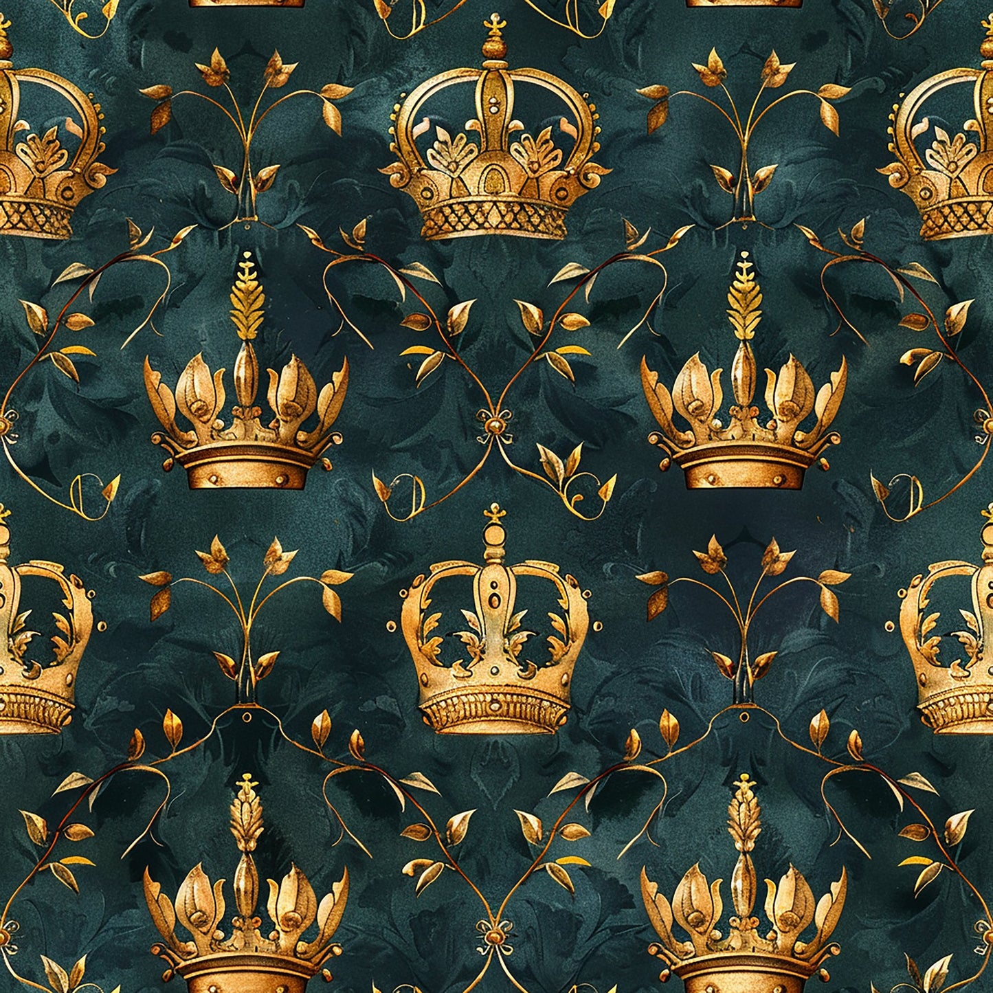 Jamesons Crowns Pattern 5 Quilting Cotton Fabric
