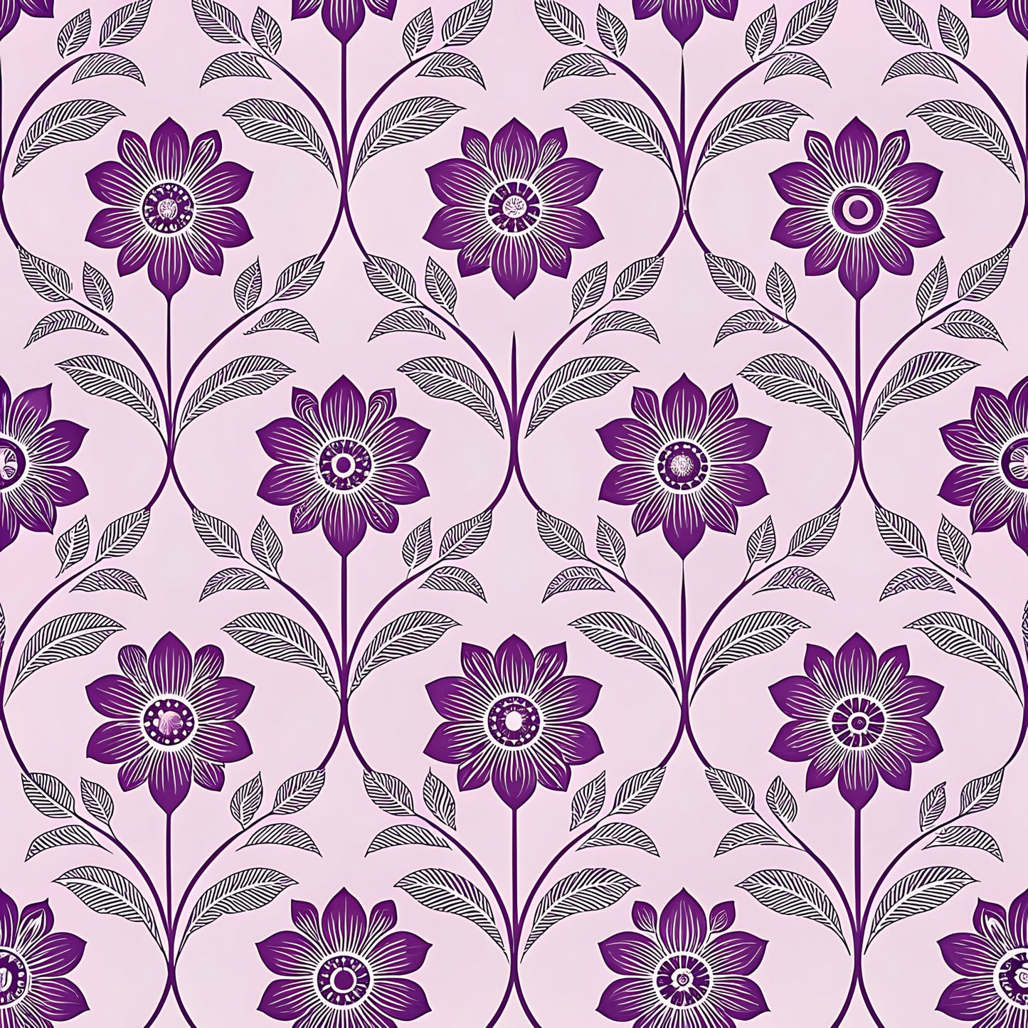 Lavender Cottage Floral Pattern 22 Quilting Cotton Fabric