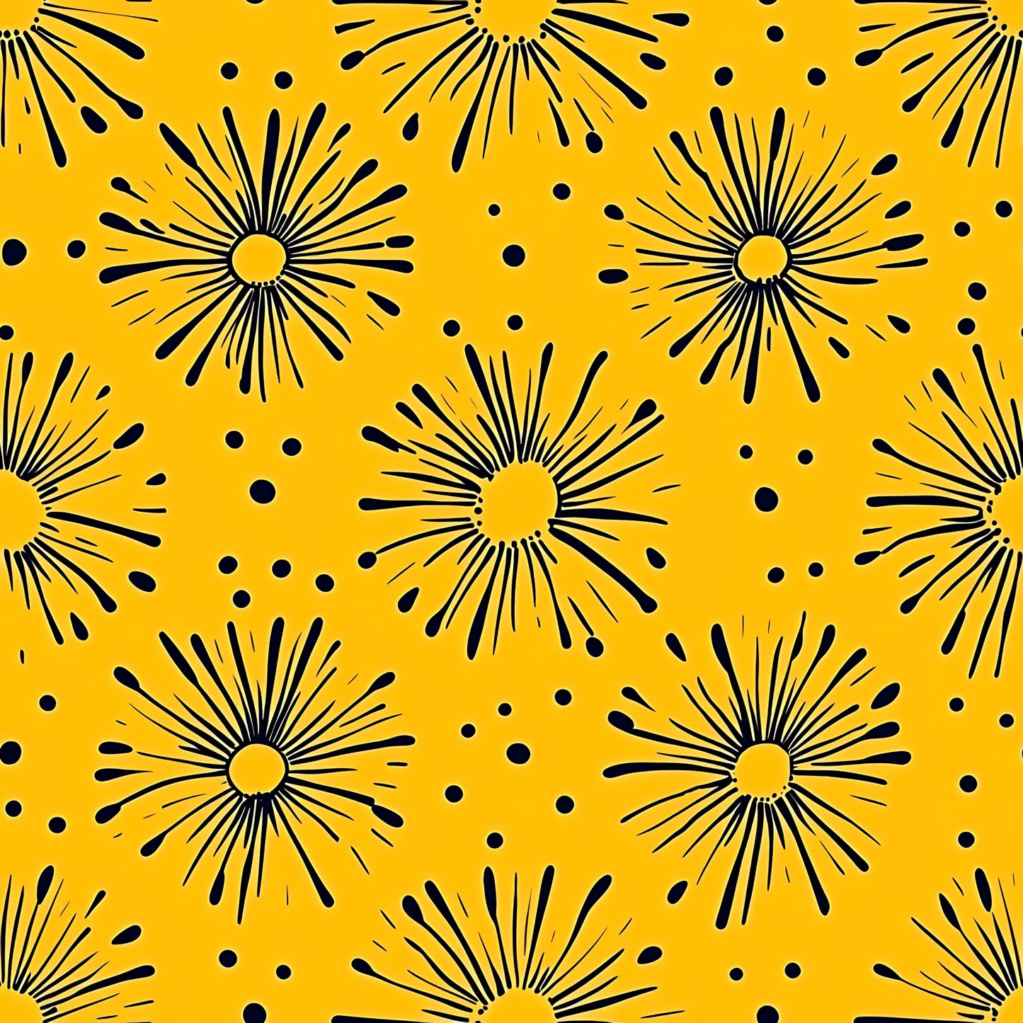 Lemon Burst Pattern 5 Quilting Cotton Fabric