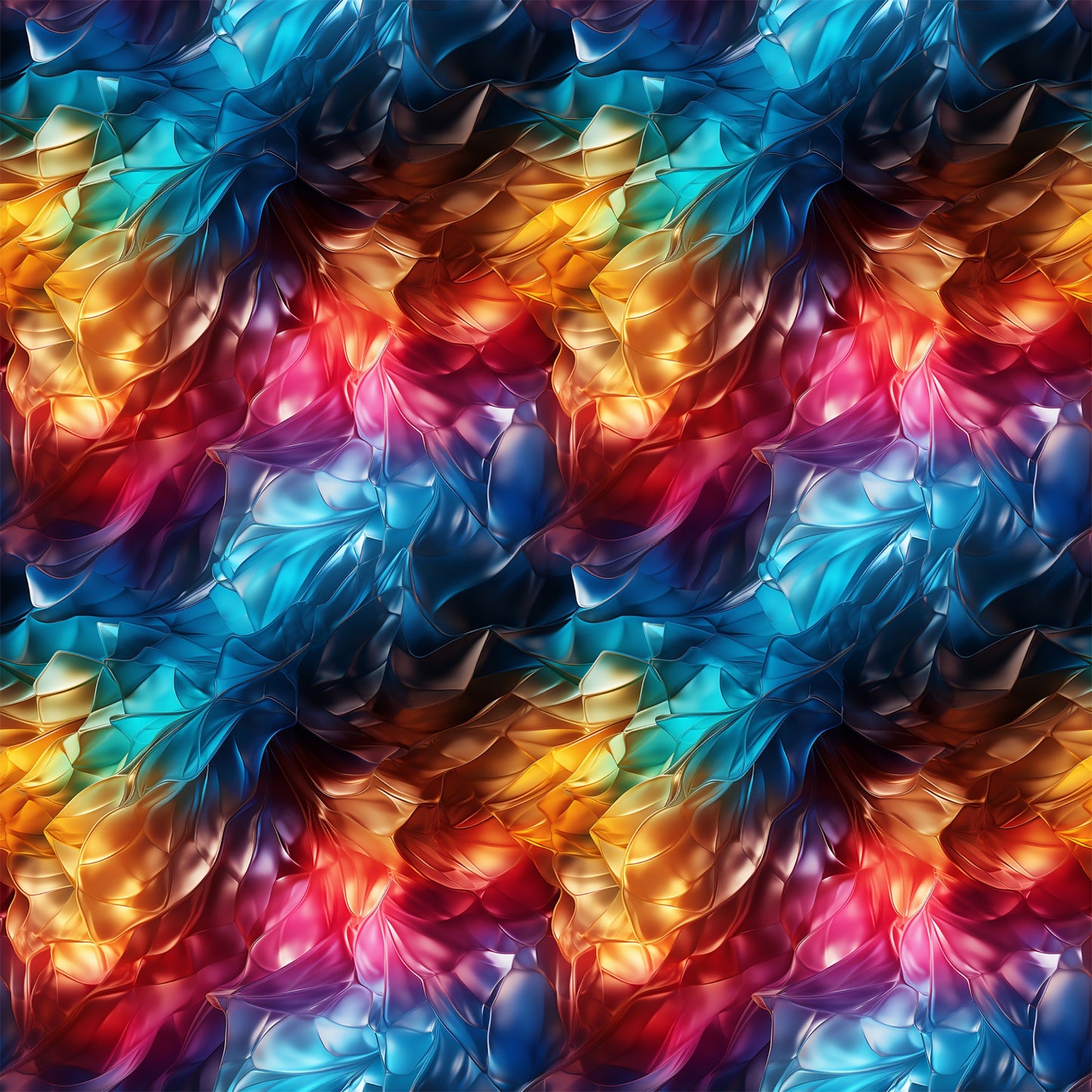 Modern 3D Rainbow Pattern 11 Quilting Cotton Fabric
