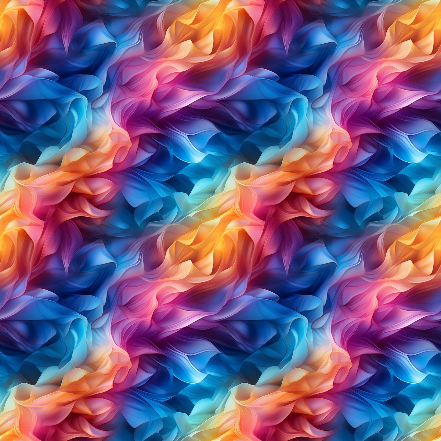 Modern 3D Rainbow Pattern 1 Quilting Cotton Fabric