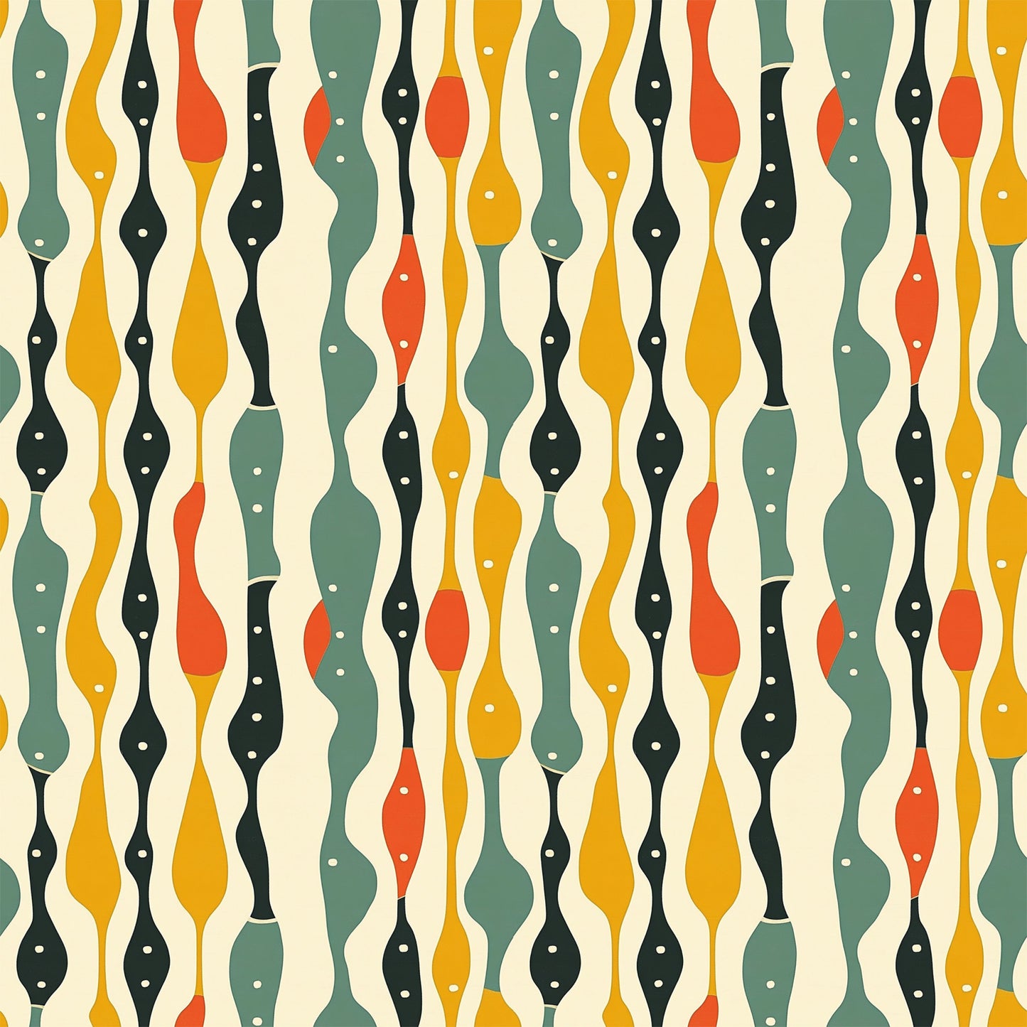 Modern Retro Geometric Pattern 4 Quilting Cotton Fabric
