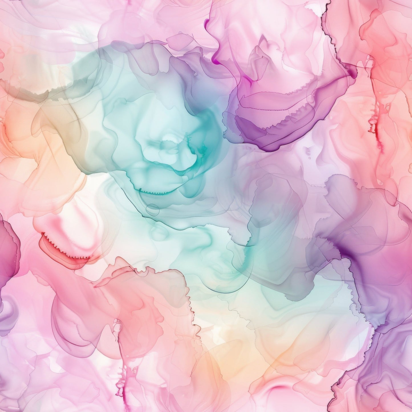 Pastel Alcohol Ink Pattern 14 Quilting Cotton Fabric