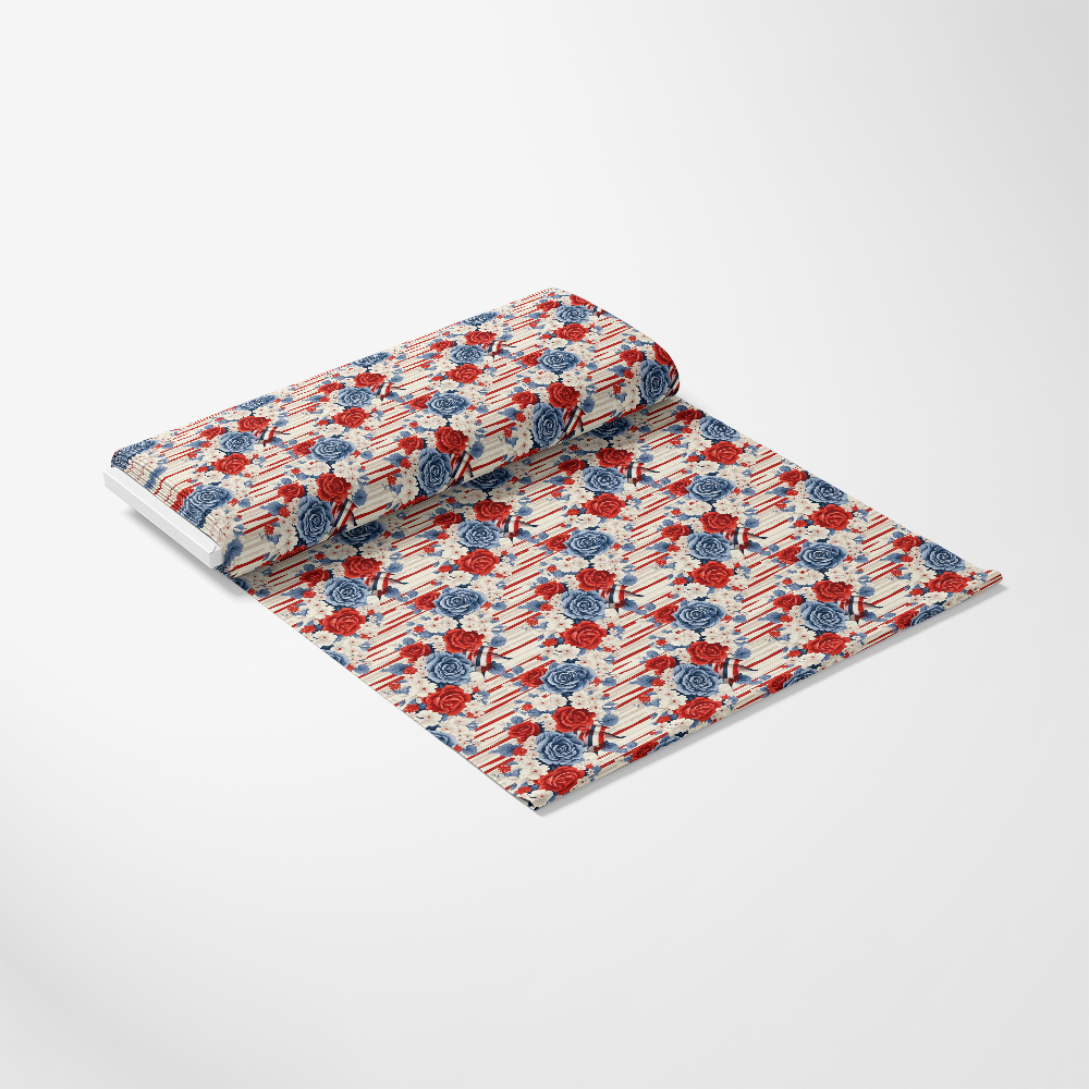 Patriotic Shabby Chic Pattern 2 Quilting Cotton Fabric